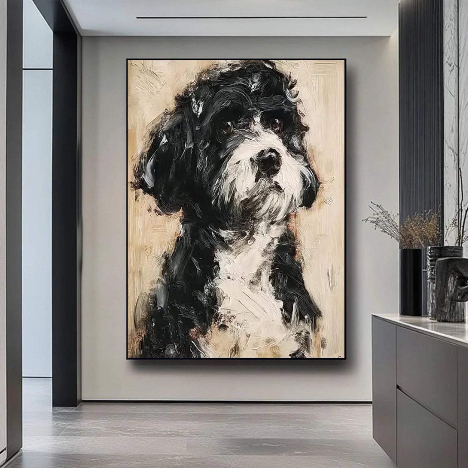 Abstract Animal Dog Wall Art #AL188