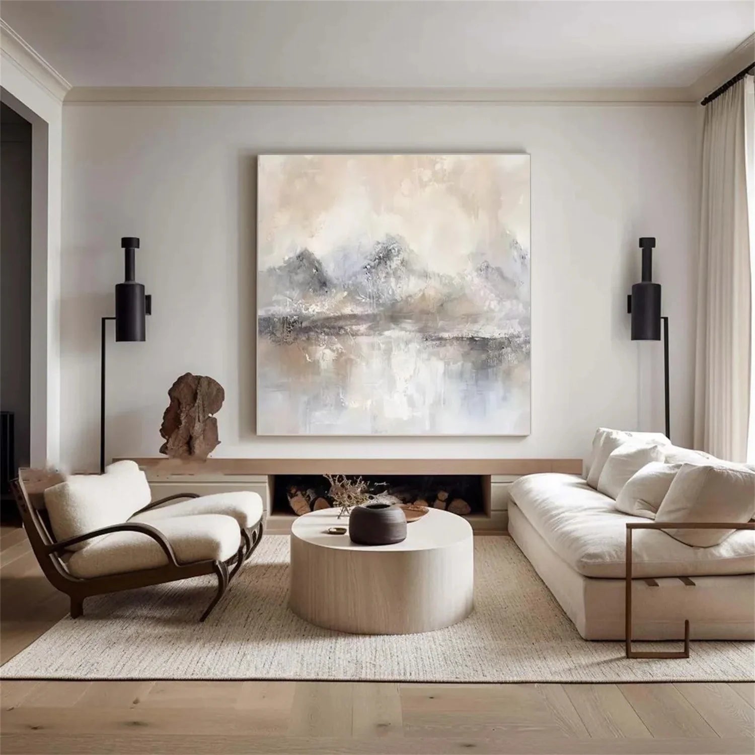 Abstract Mountain Canvas Art #MM270