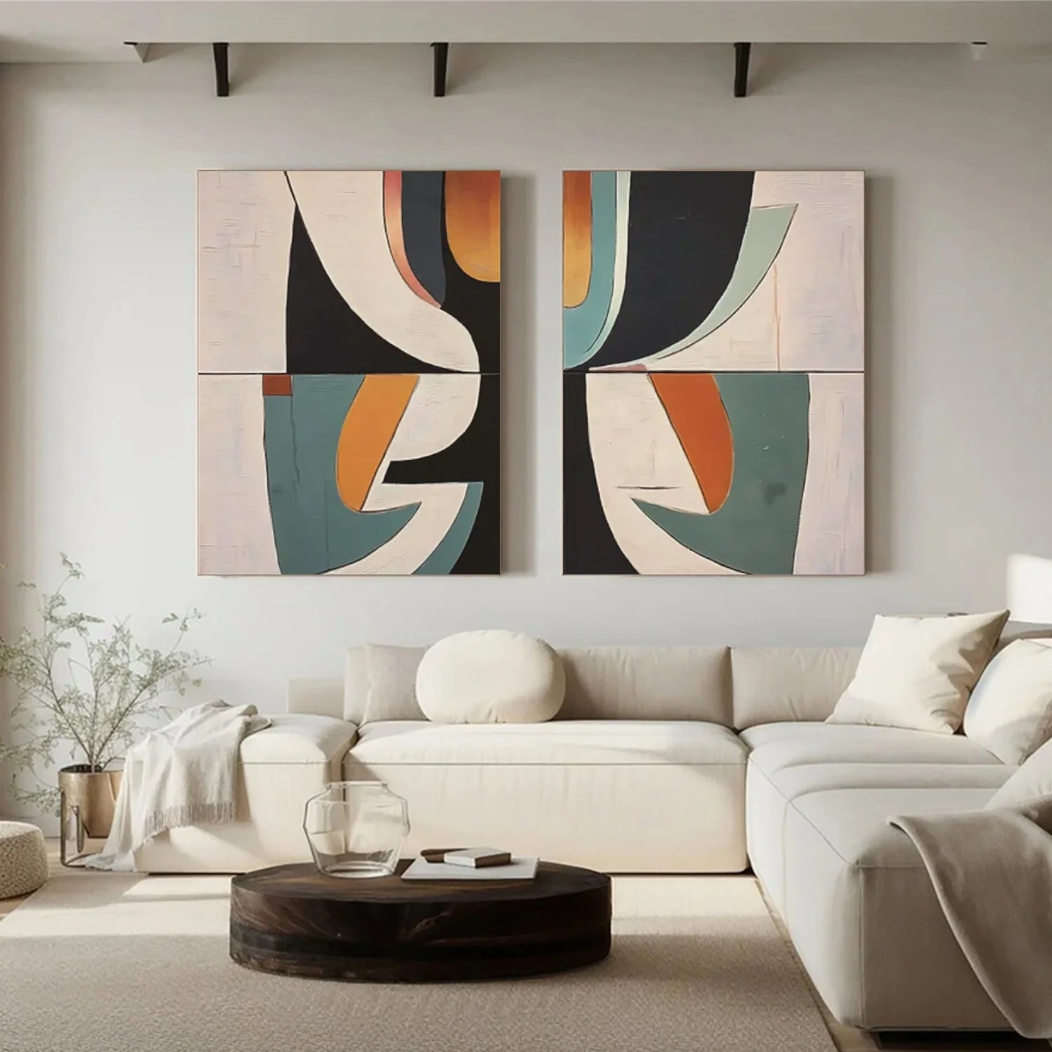 Abstract Canvas Art Set of 2 #WS729