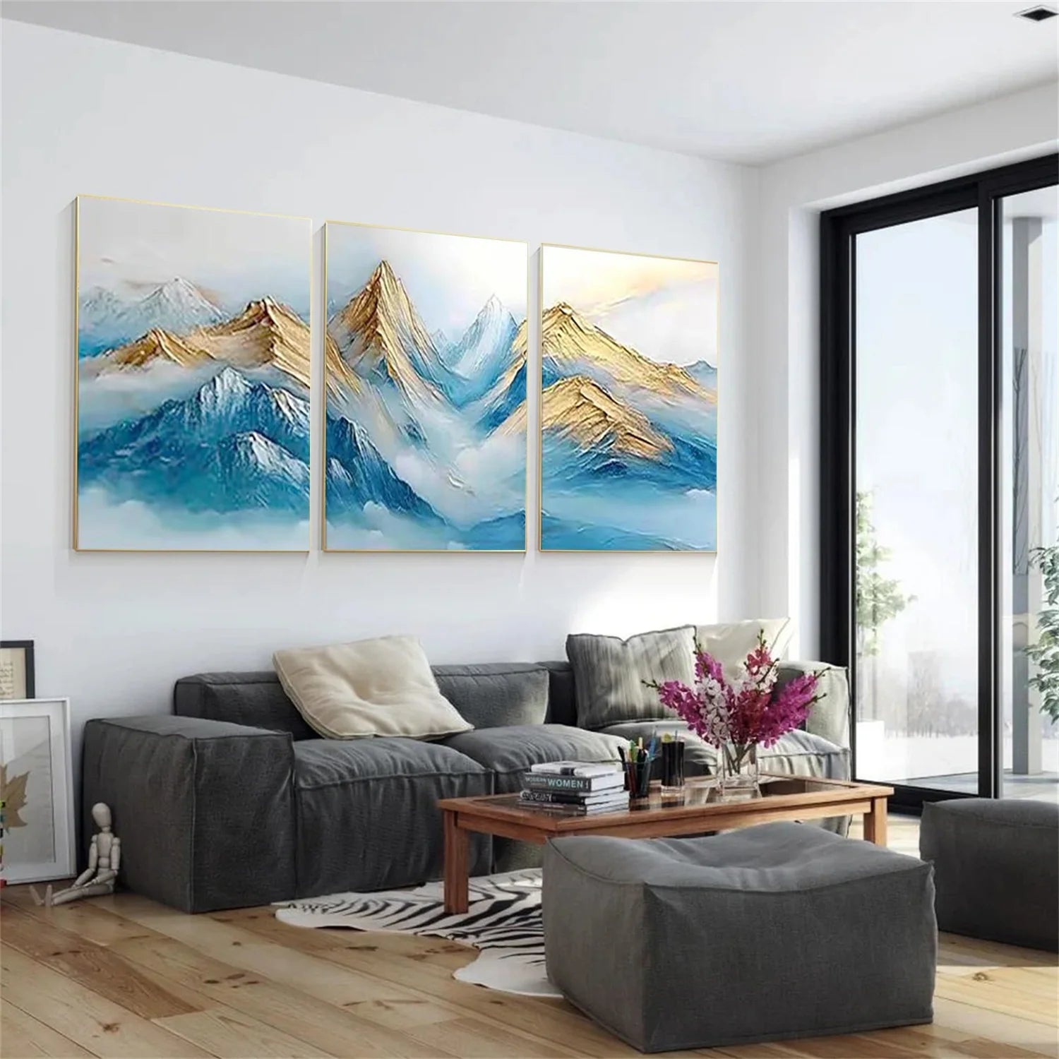 Minimalist Mountain Canvas Art Set of 3 #MM301