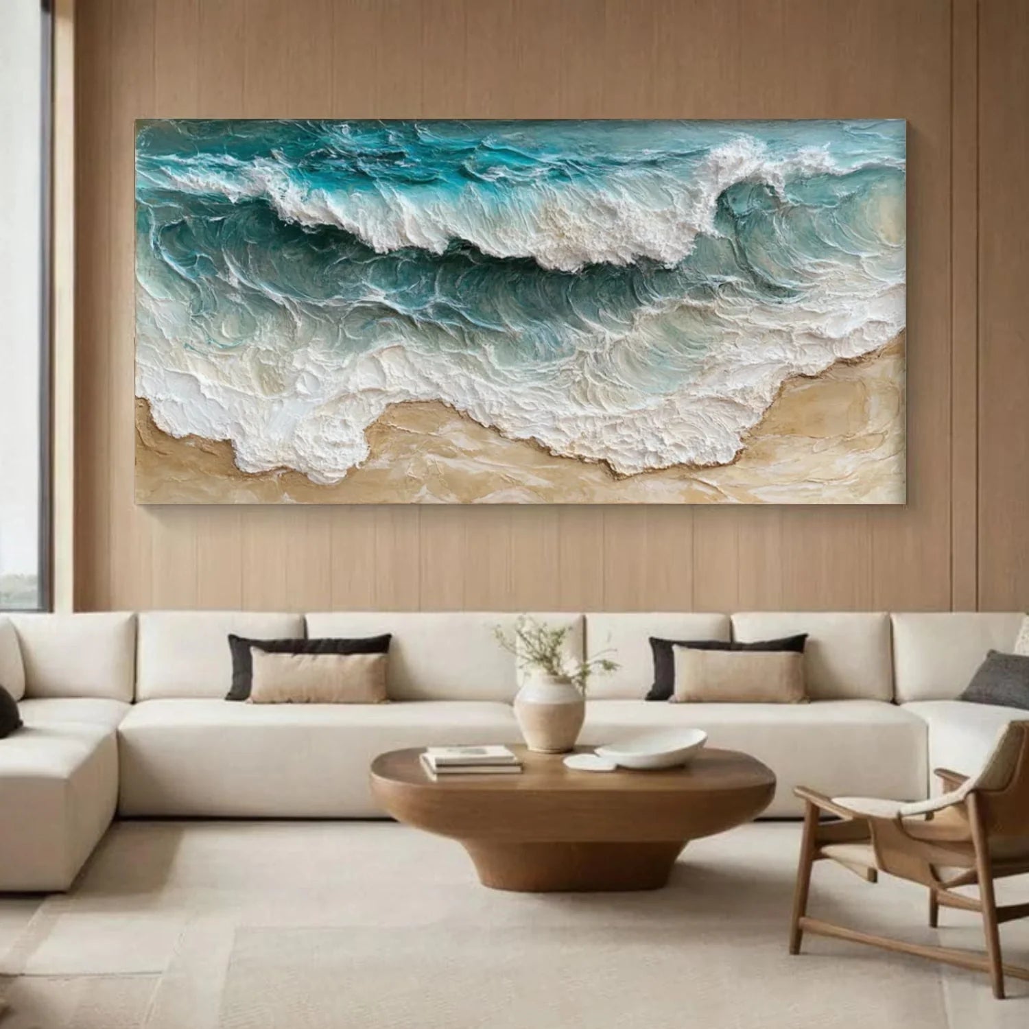 Sea & Sky Abstract Textured Wall Art #MS207