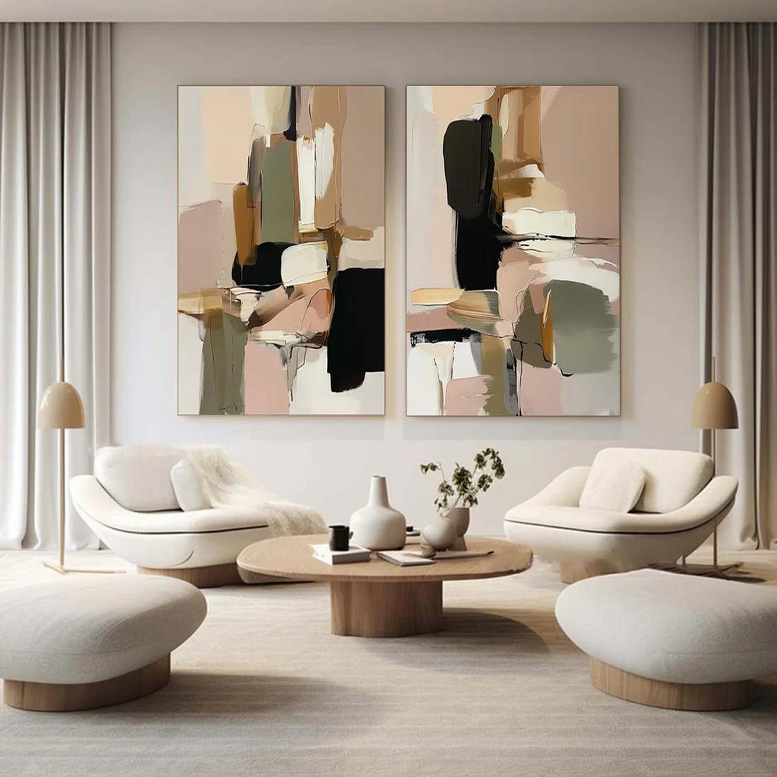 Abstract Canvas Art Set of 2 #WS662