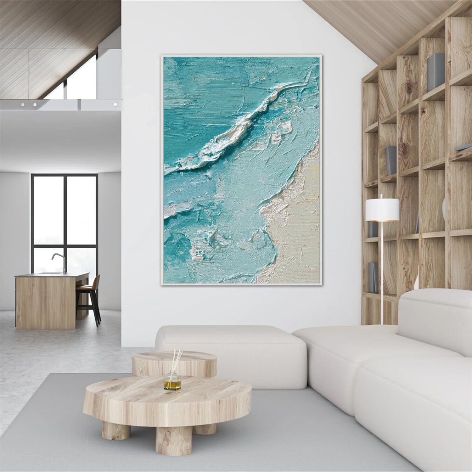 Sea & Sky Abstract Textured Wall Art #MS149
