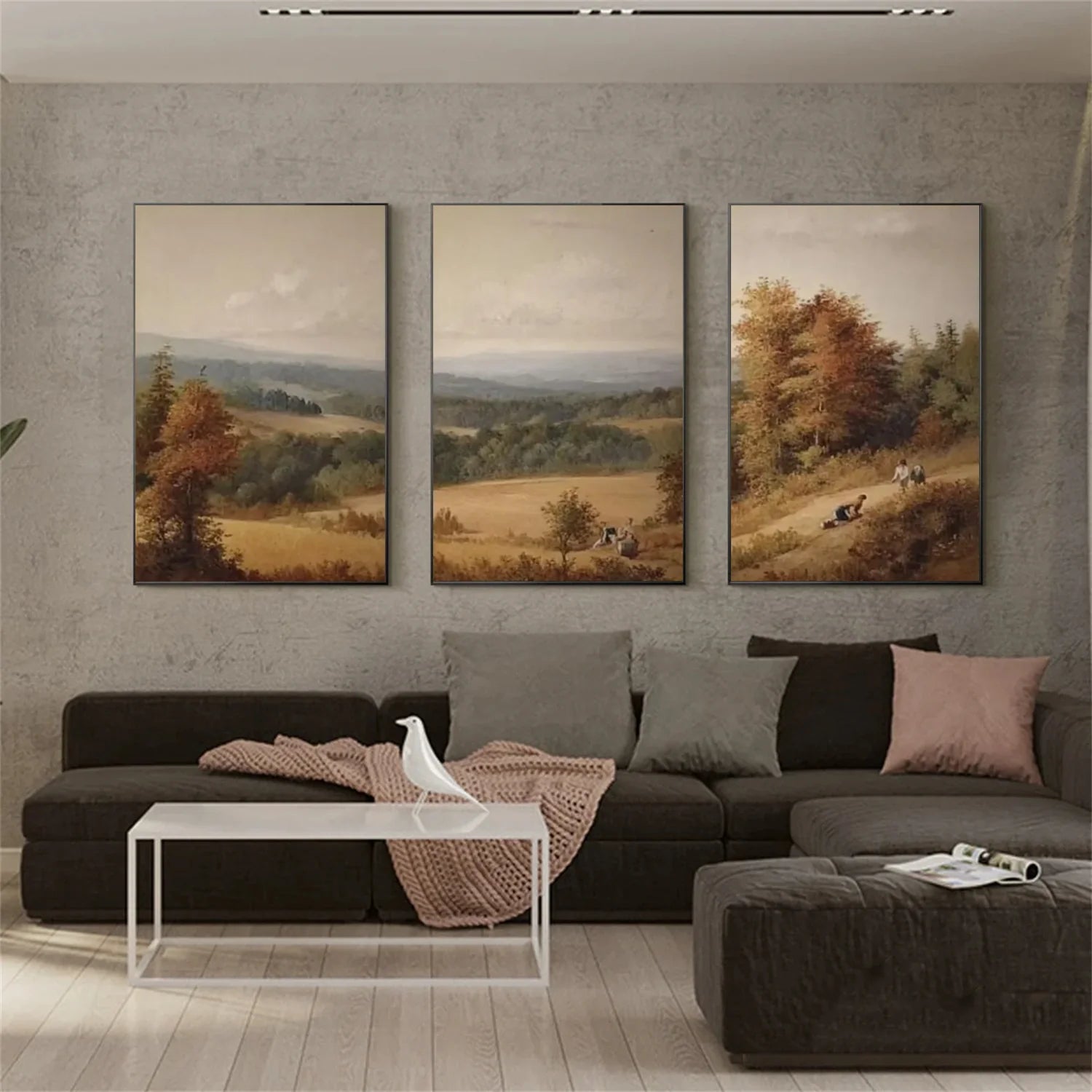 Flower & Tree Abstract Wall Art Set of 3 #ML155