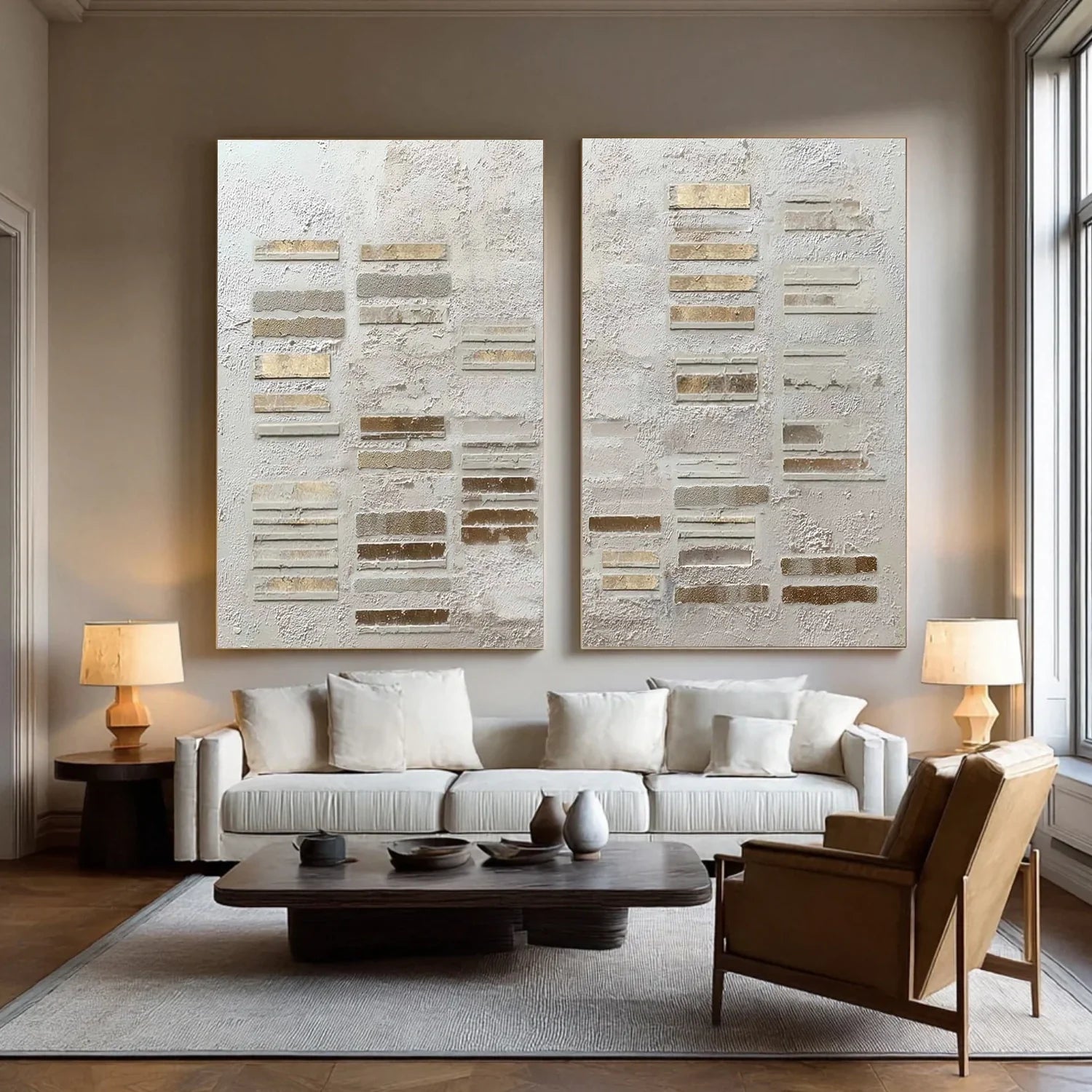 Wabi Sabi Textured Canvas Art Set of 2 #WS934
