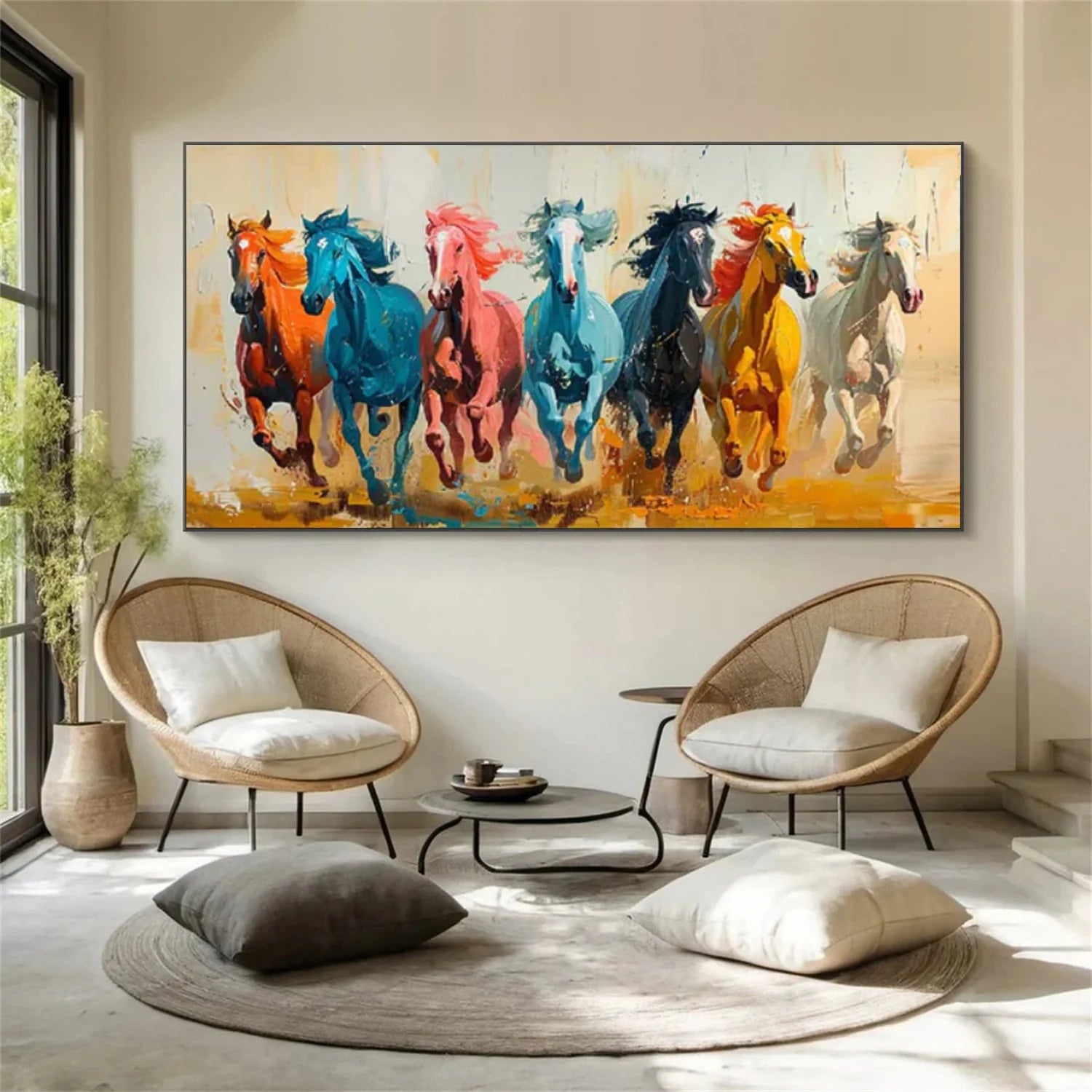 Abstract Animal Horse Wall Art #AL185