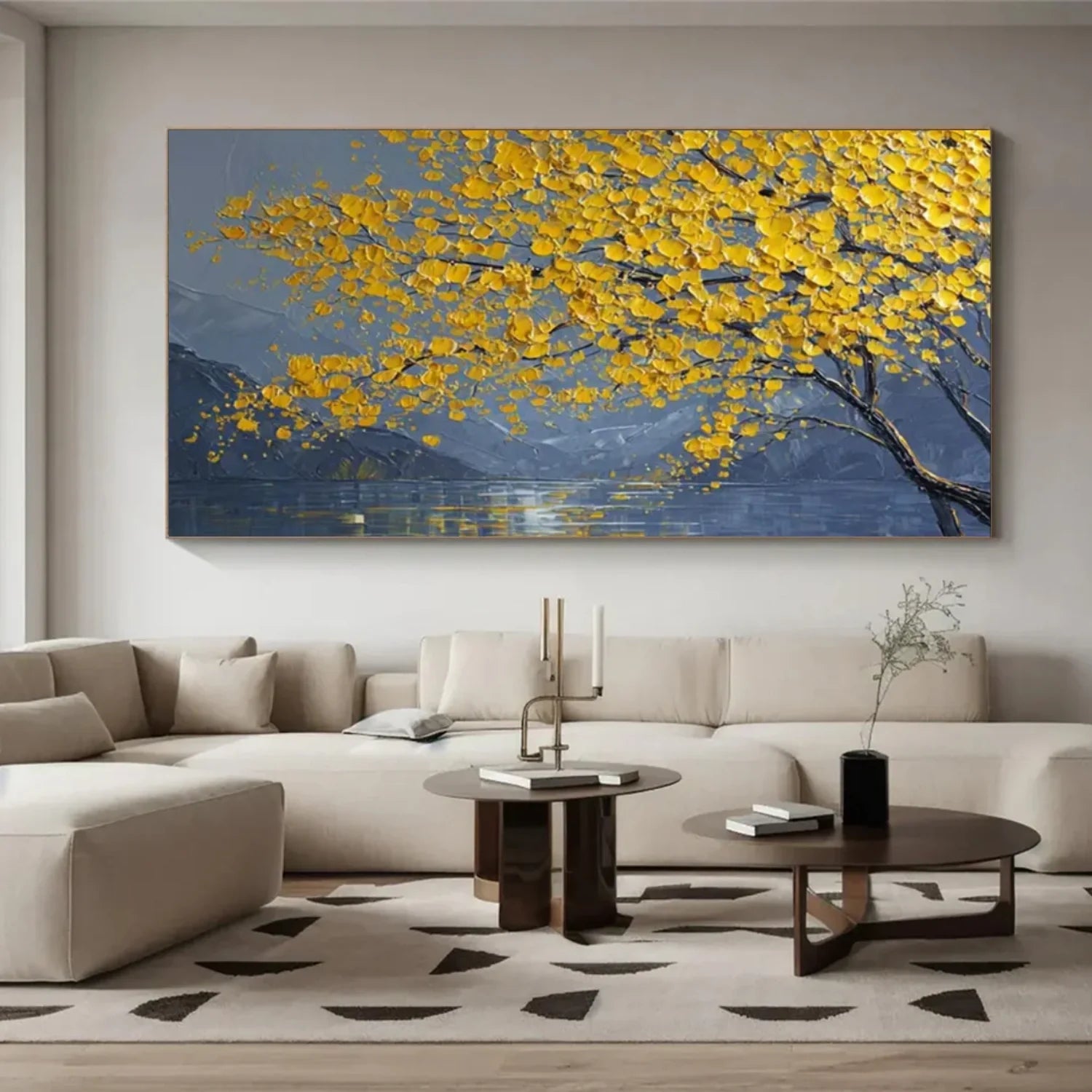 Flower & Tree Abstract Textured Wall Art #ML170