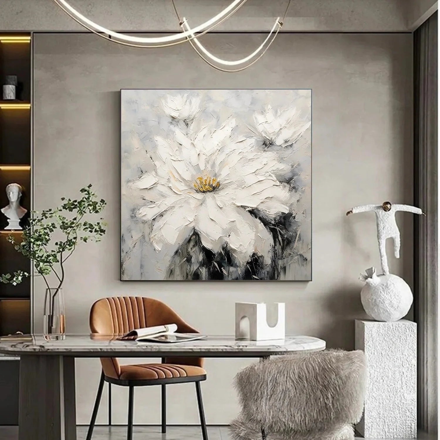 Flower & Tree Abstract Textured Wall Art #ML109