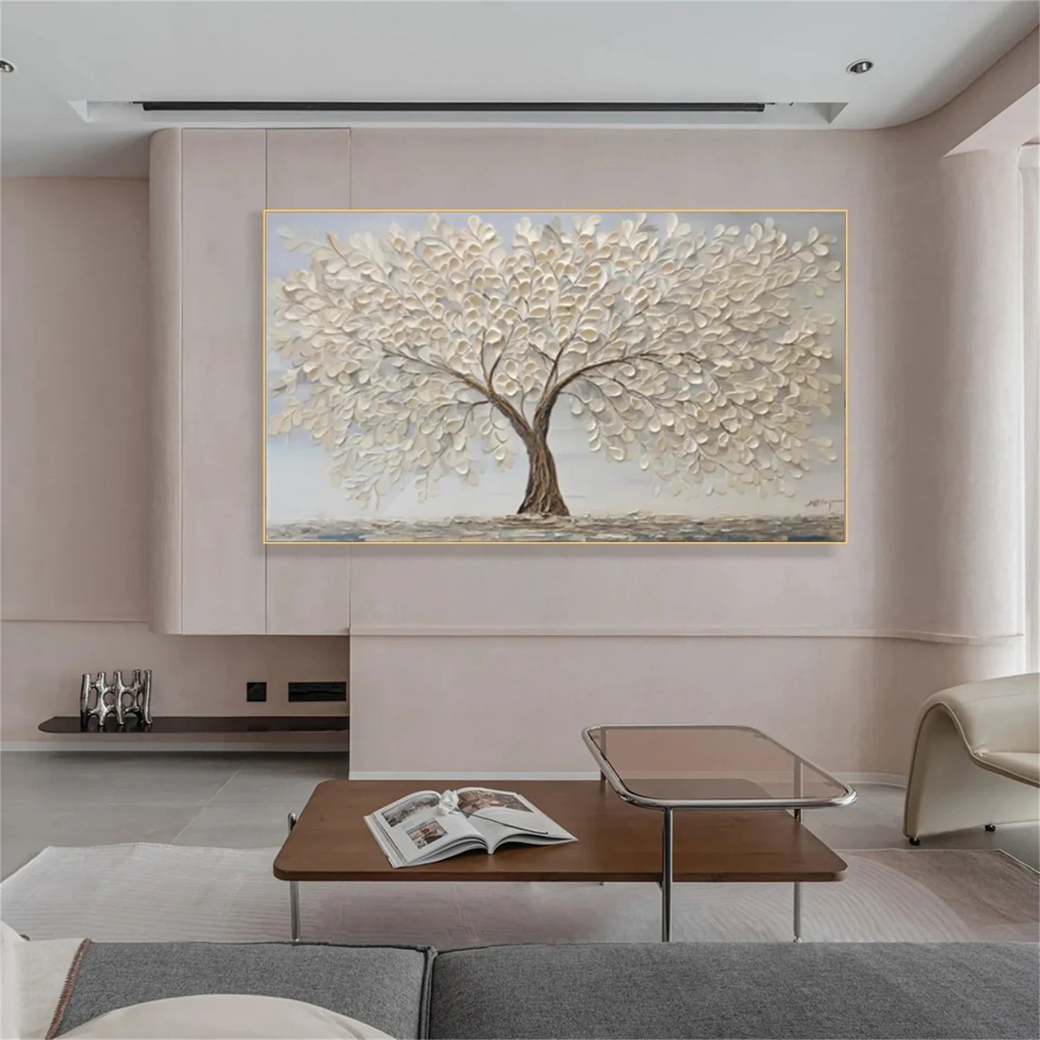 Flower & Tree Abstract Textured Wall Art #ML149
