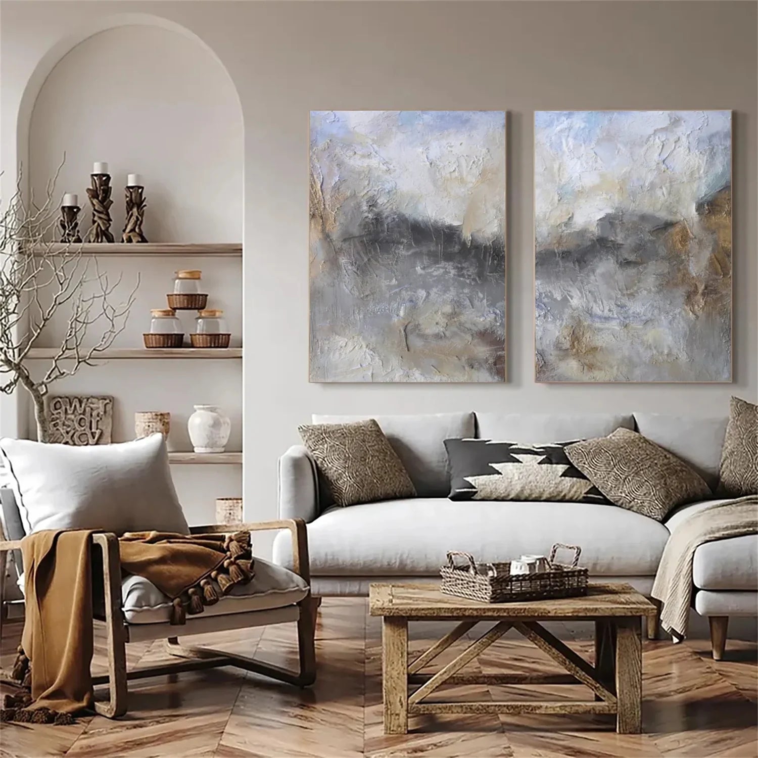 Wabi Sabi Canvas Art Set of 2 #WS726