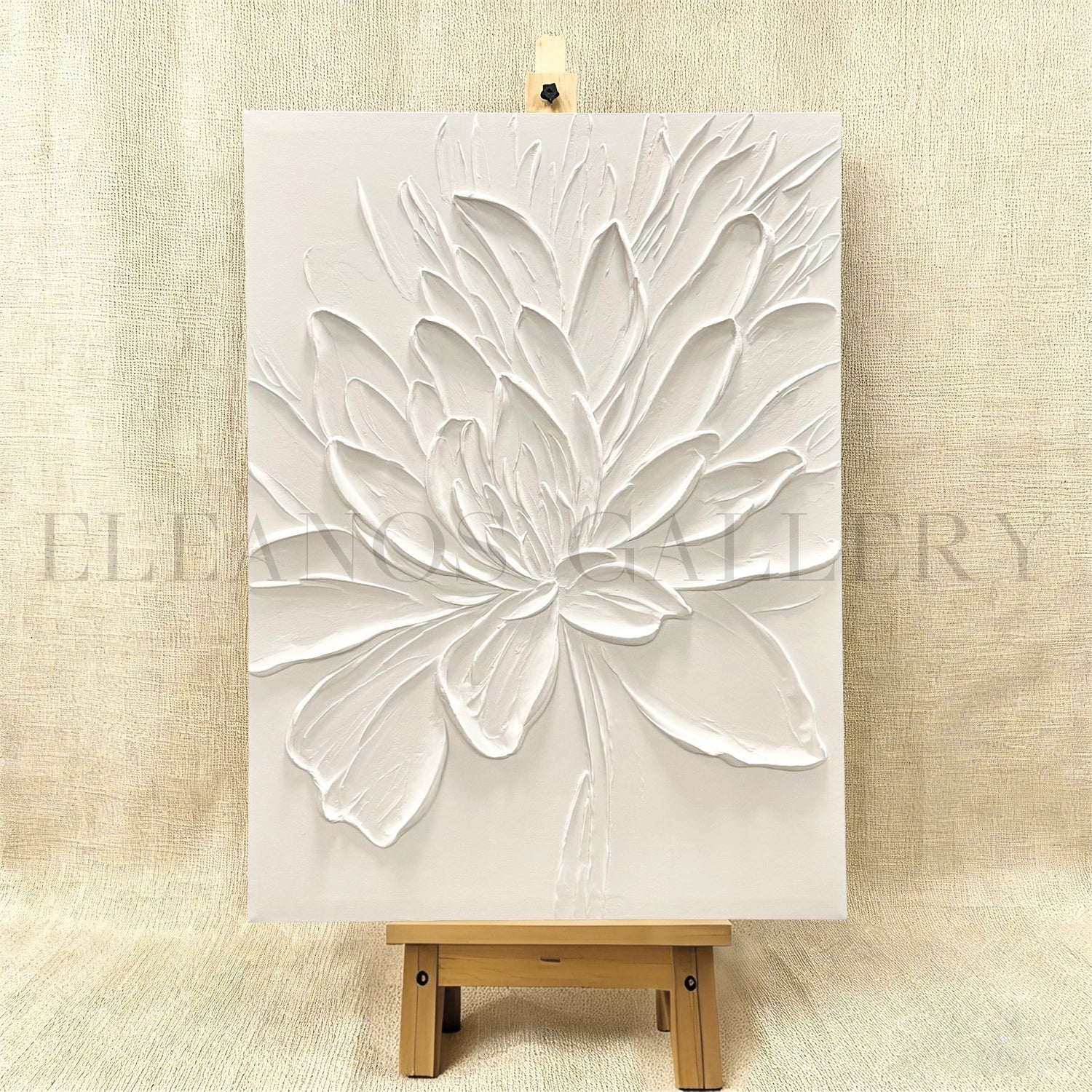 White Minimalistic Textured Art #MM215