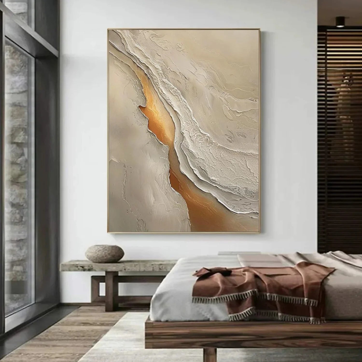 Sea & Sky Abstract Textured Wall Art #MS235
