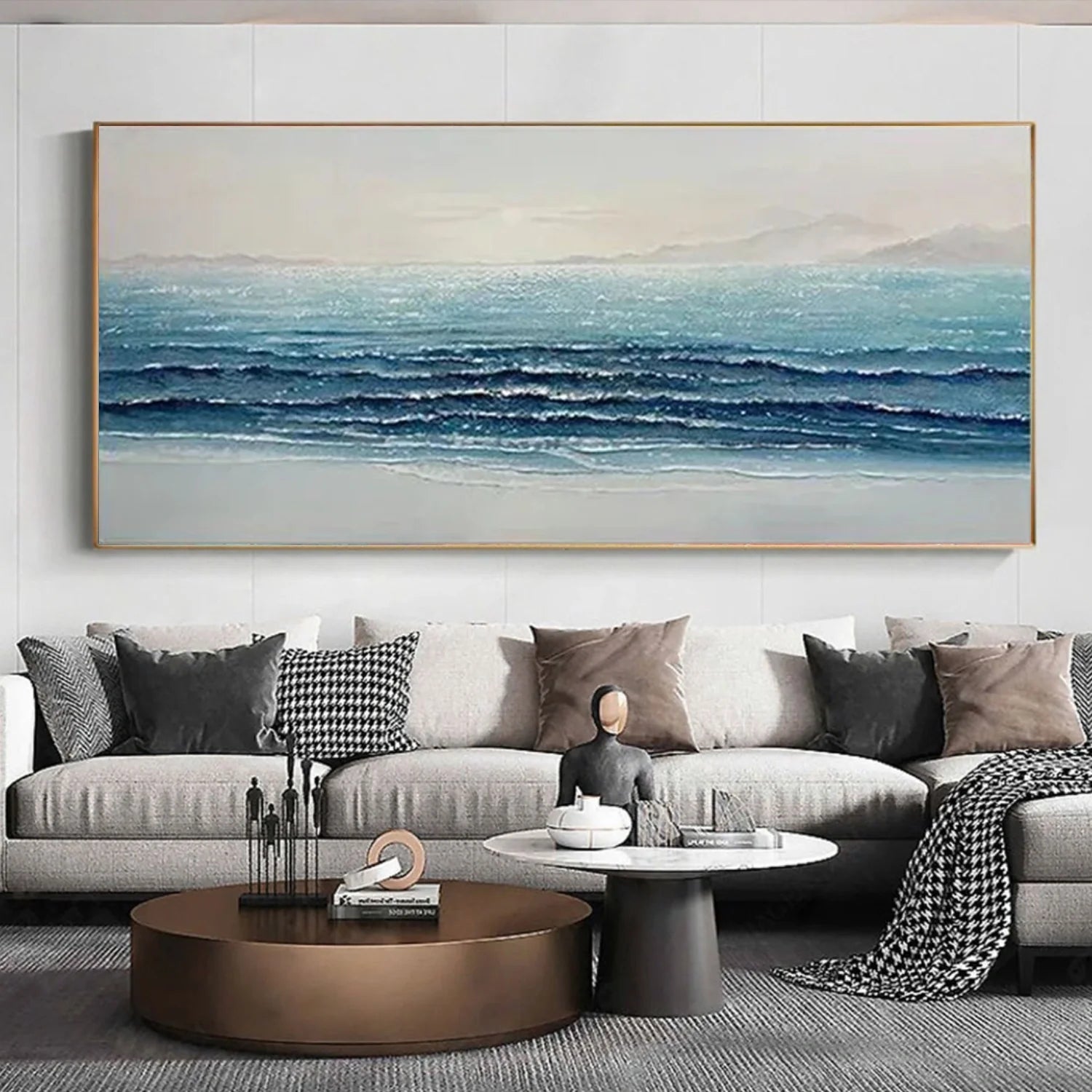 Sea & Sky Abstract Textured Wall Art #MS206