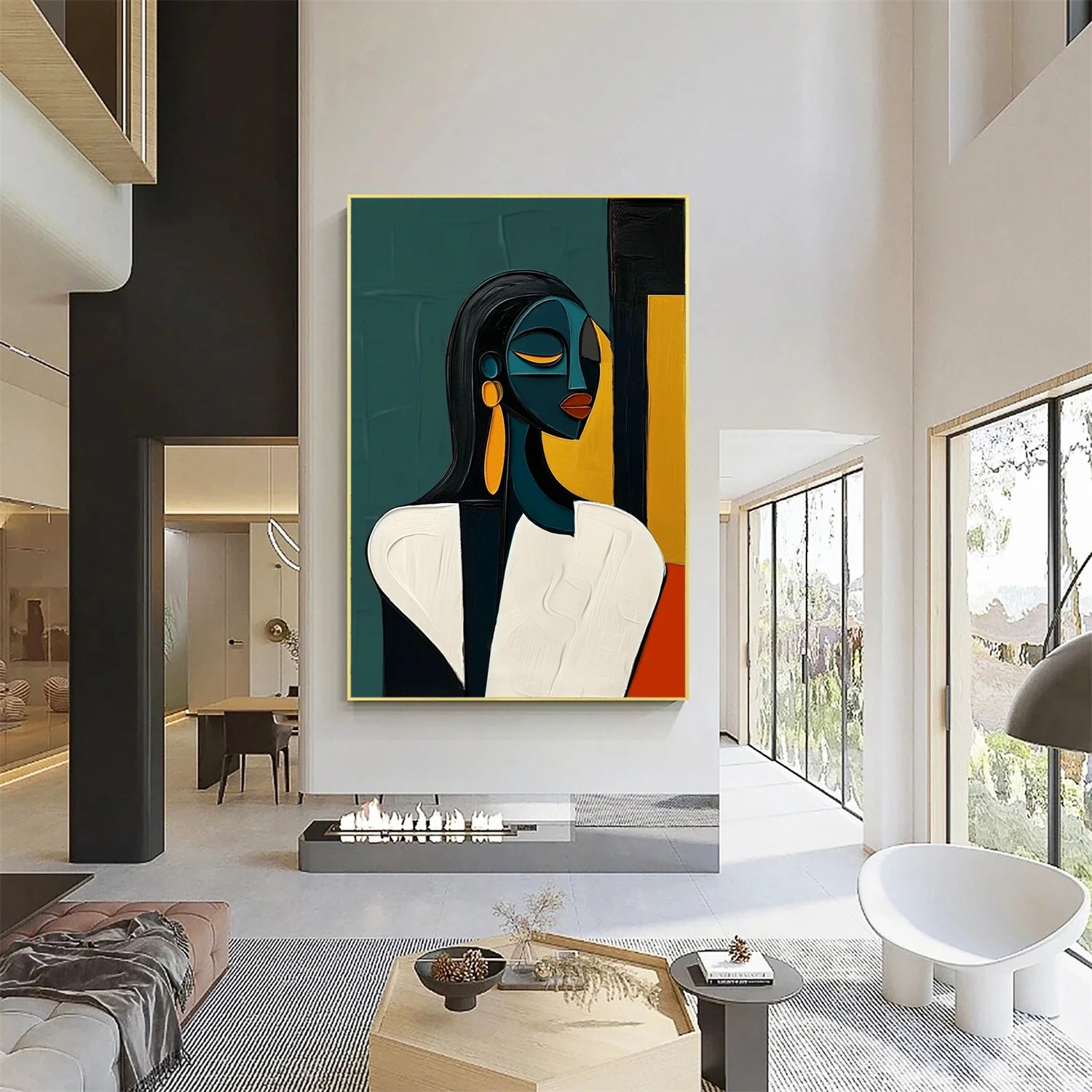 Abstract Portrait Colorful Painting #AP029