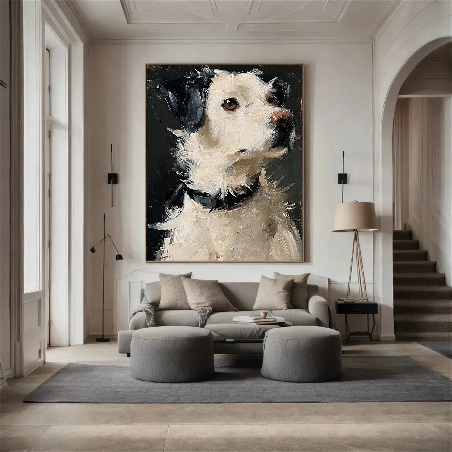 Abstract Animal Dog Wall Art #AL192