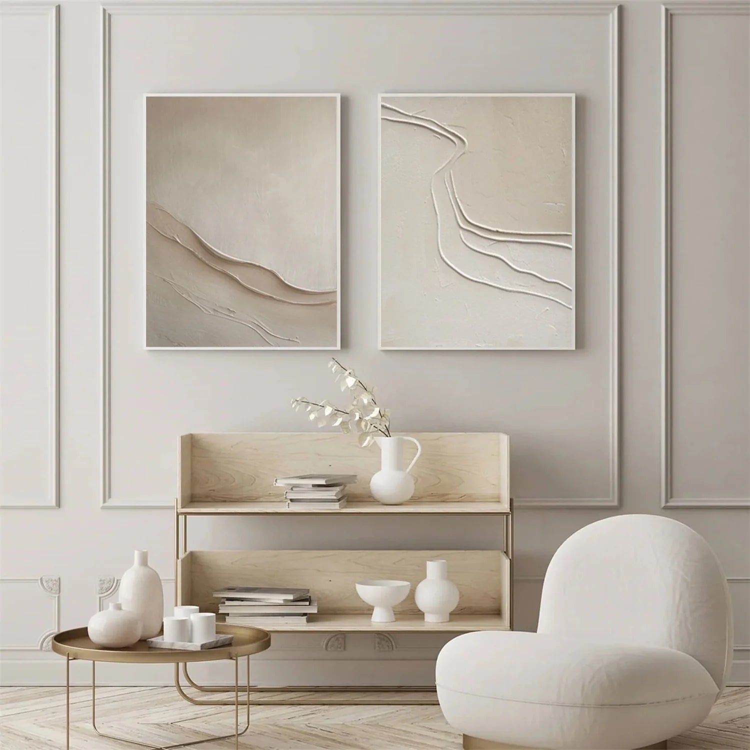 Minimalist Textured Canvas Art Set of 2 #MM376