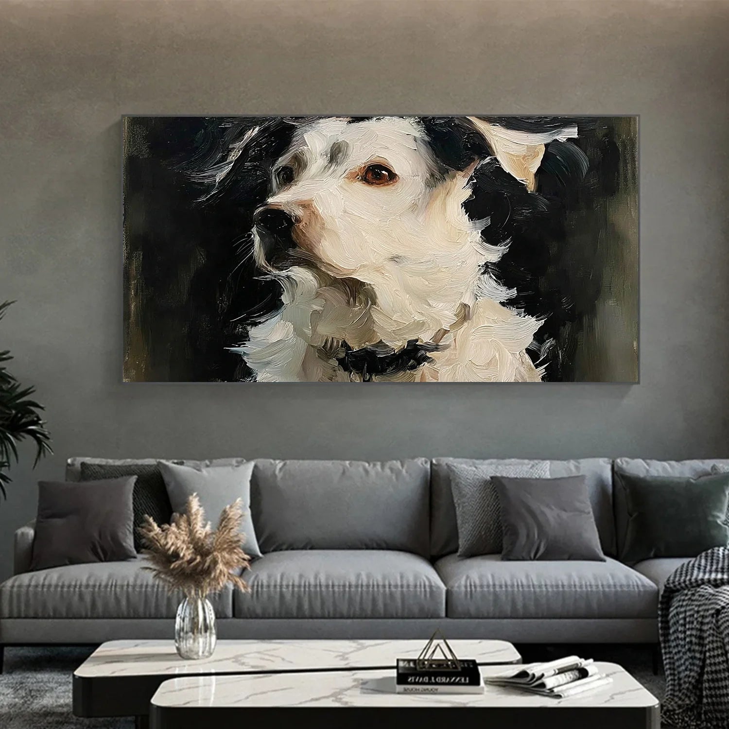 Abstract Animal Dog Wall Art #AL194