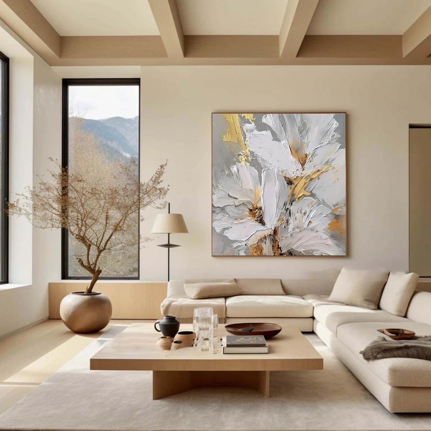 Flower & Tree Abstract Textured Wall Art #ML228