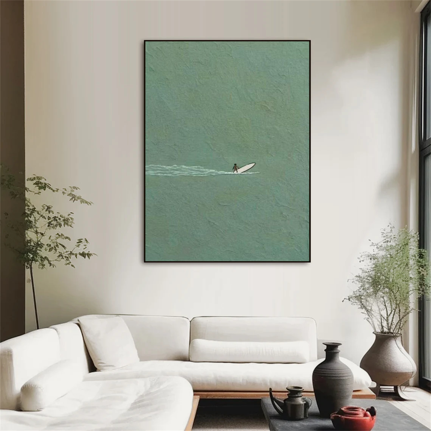Surfing Sport Textured Wall Art #SA093