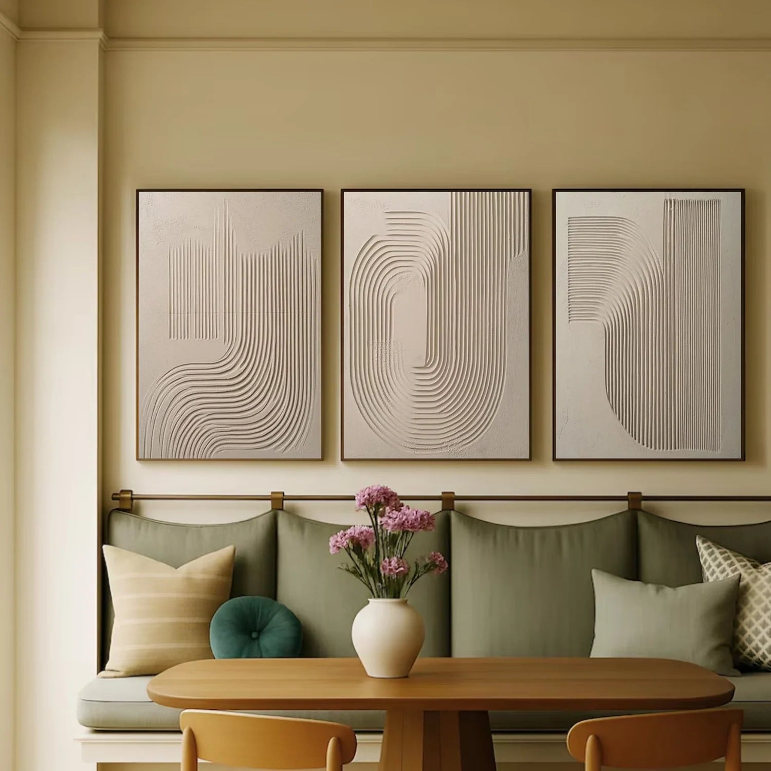 Minimalist Textured Canvas Art Set of 3 #MM361