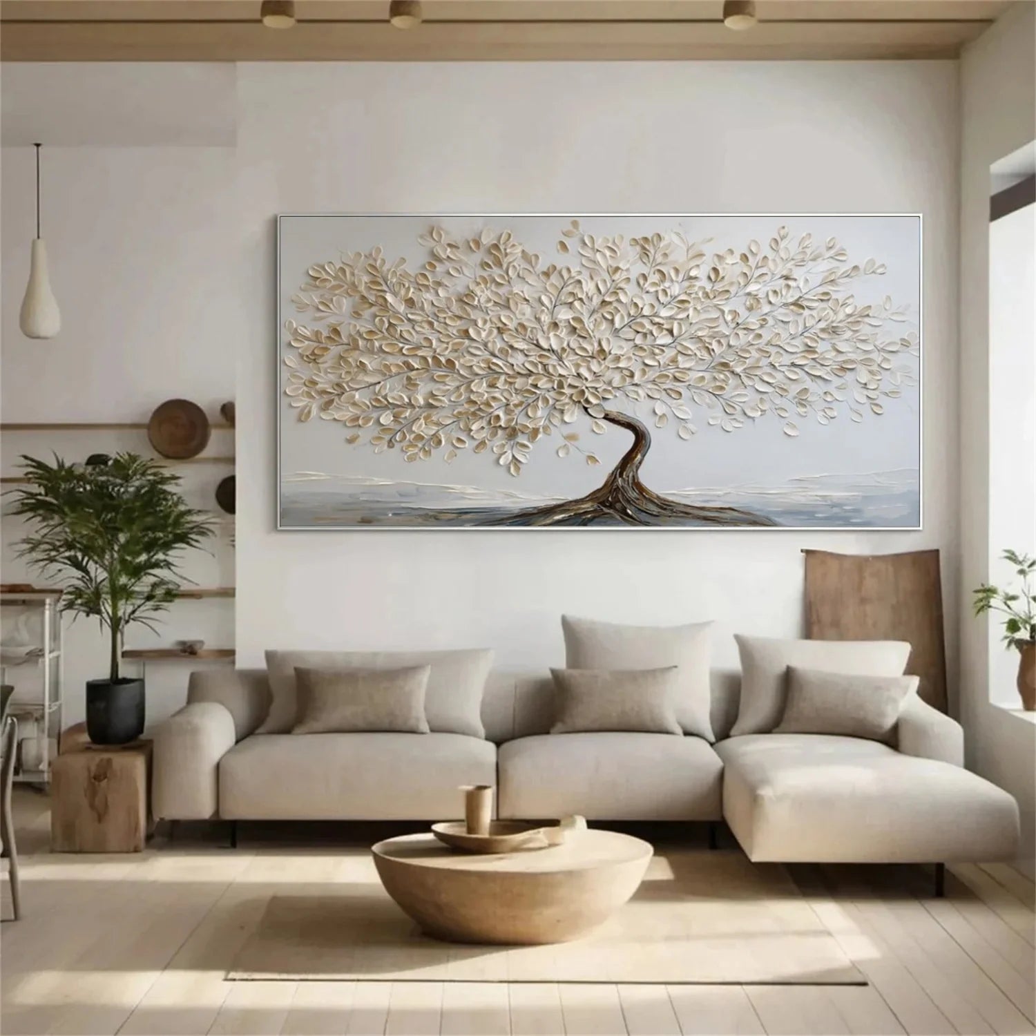 Flower & Tree Abstract Textured Wall Art #ML147