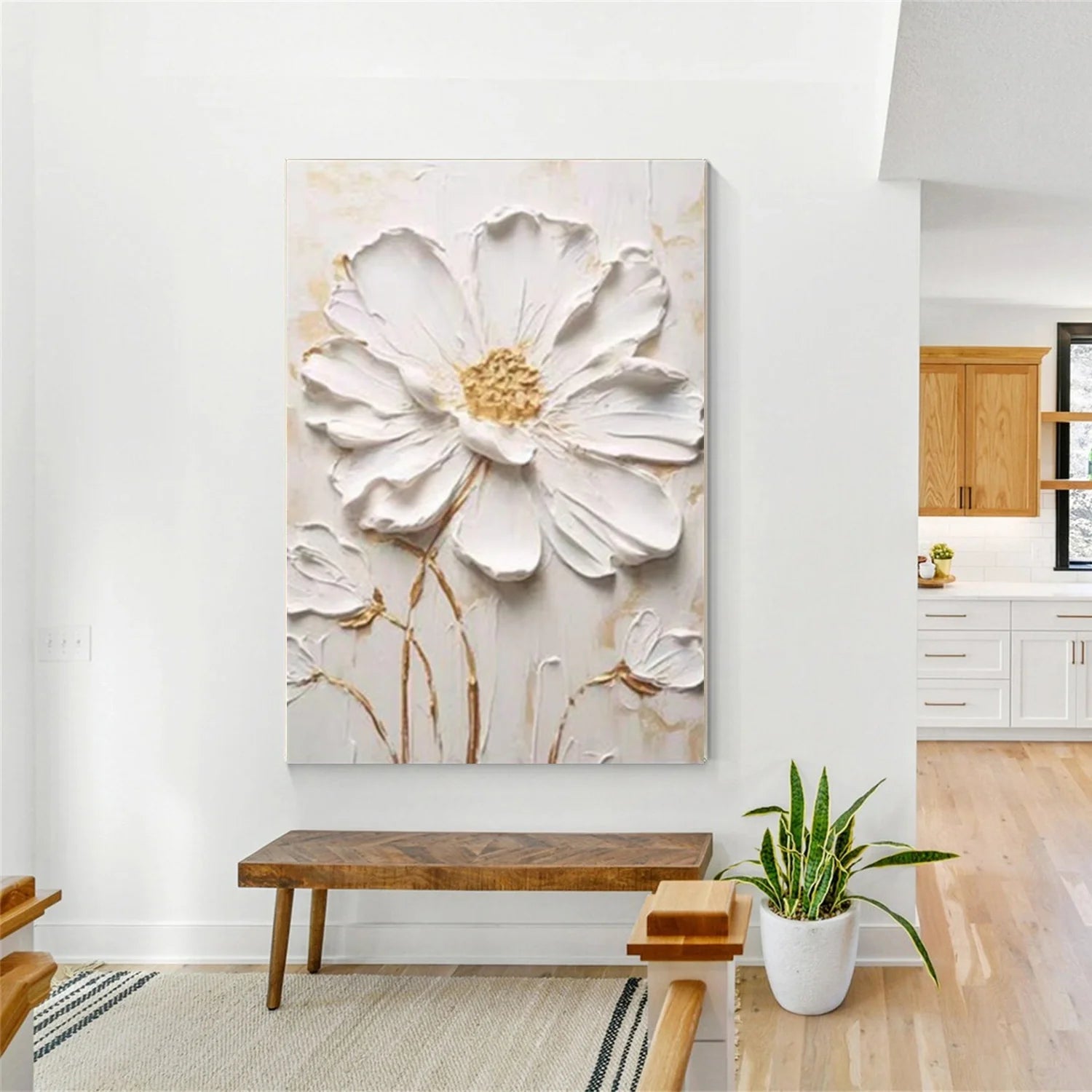 Flower & Tree Abstract Textured Wall Art #ML205