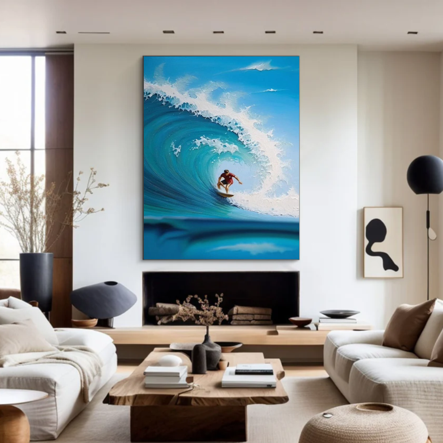Surfing Sport Textured Wall Art #SA090