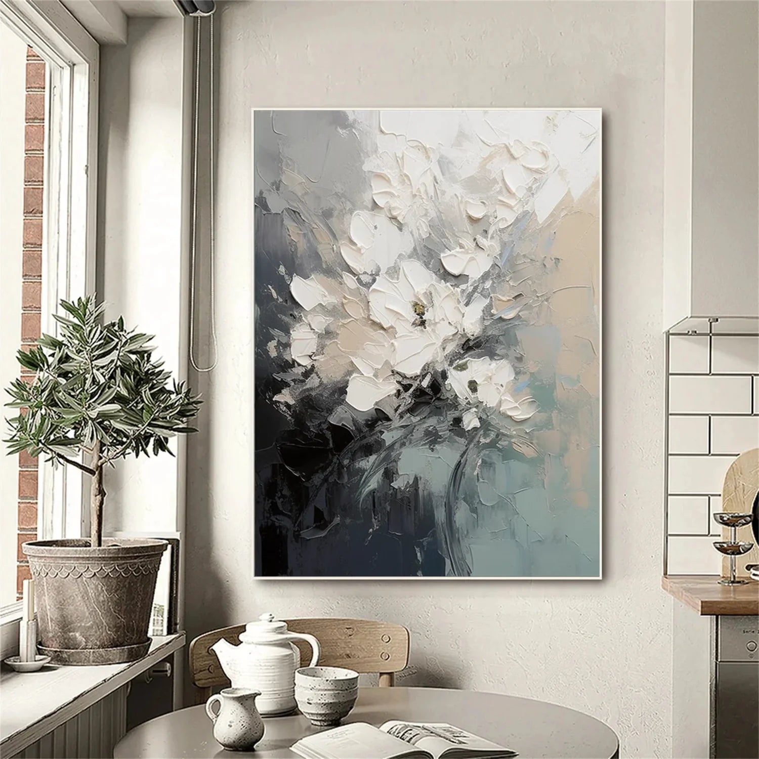 Flower & Tree Abstract Textured Wall Art #ML104