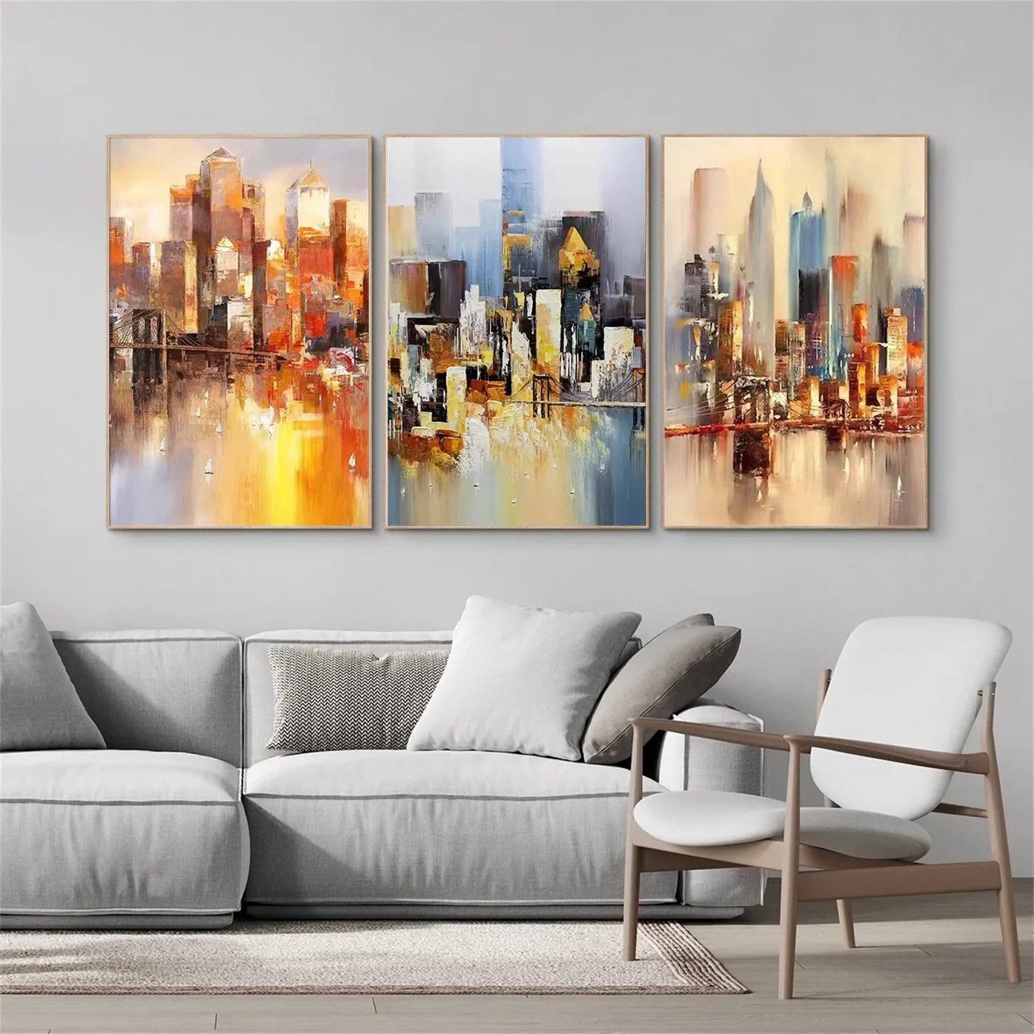 Abstract Canvas Art Set of 3 #WS679