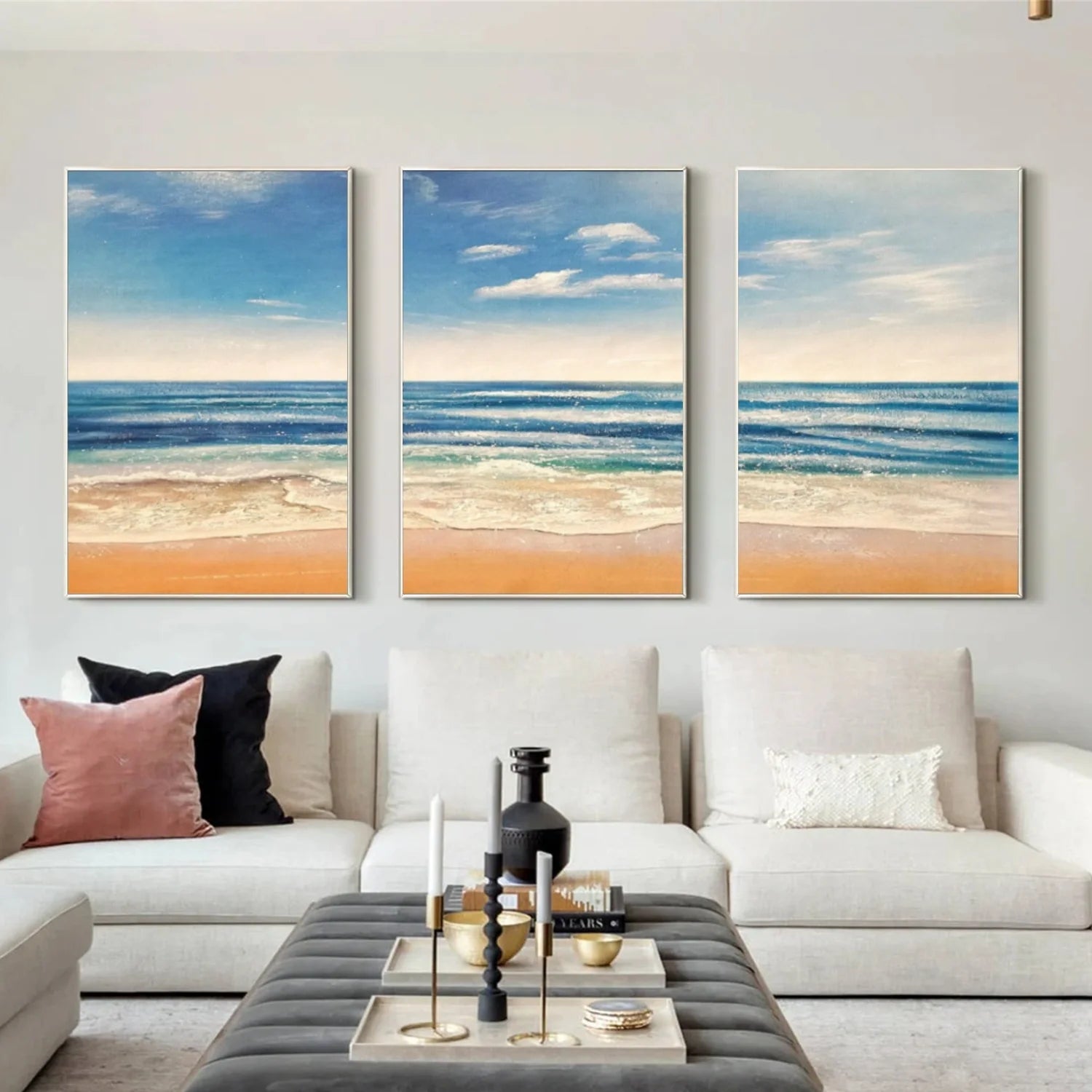 Sea & Sky Abstract Wall Art Set of 3 #MS239