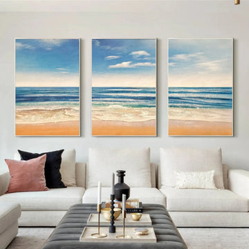 Sea & Sky Abstract Wall Art Set of 3 #MS239