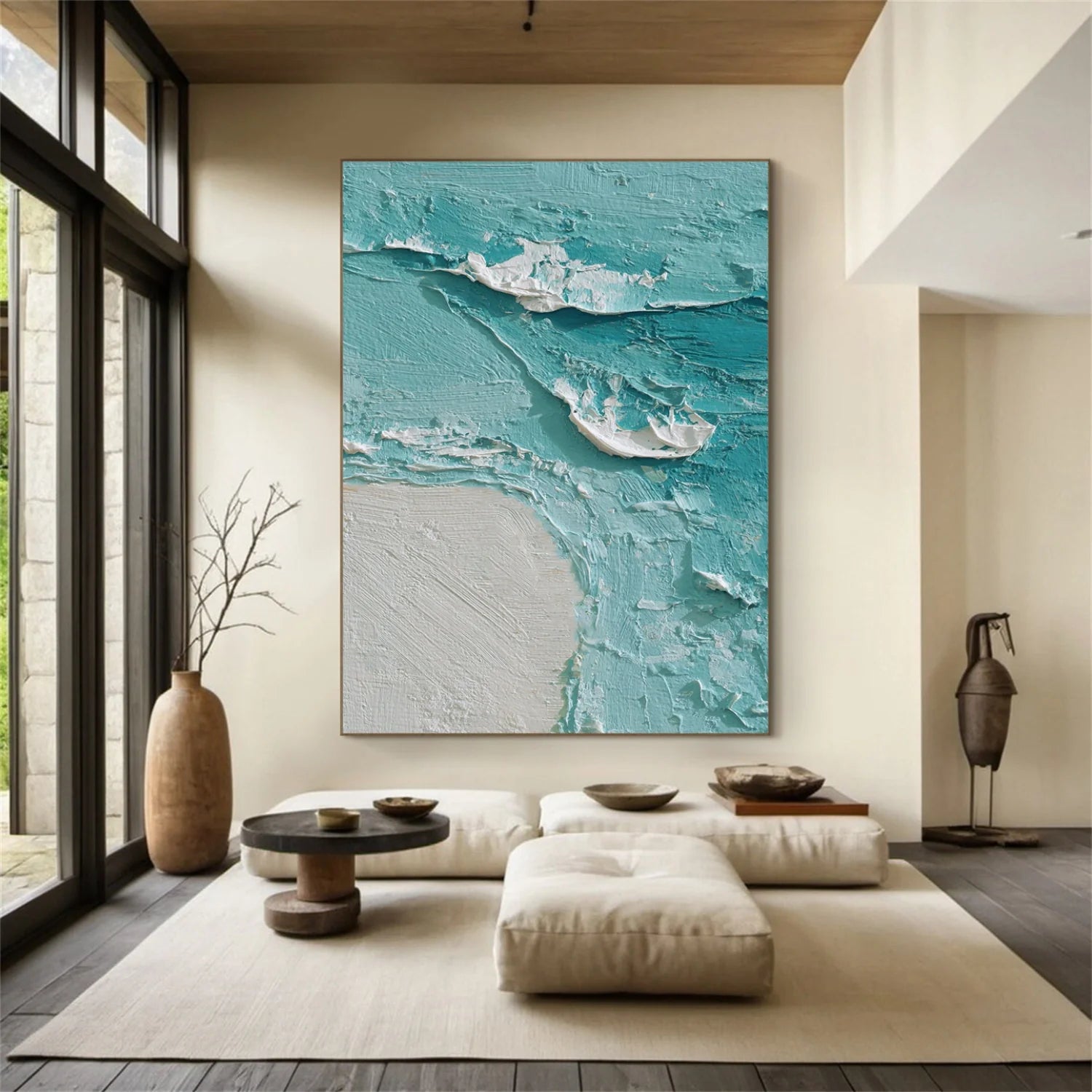 Sea & Sky Abstract Textured Wall Art #MS148