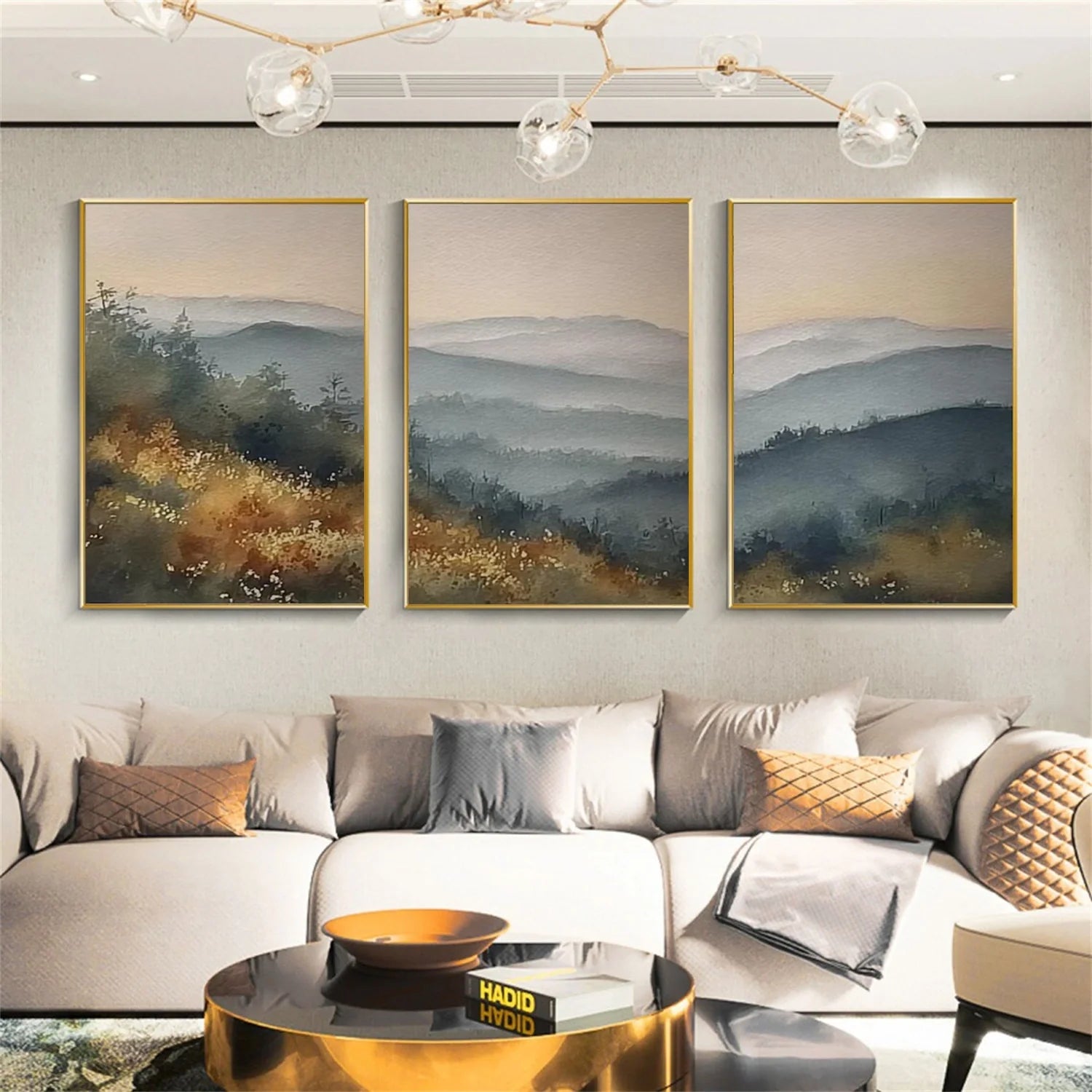 Flower & Tree Abstract Wall Art Set of 3 #ML156