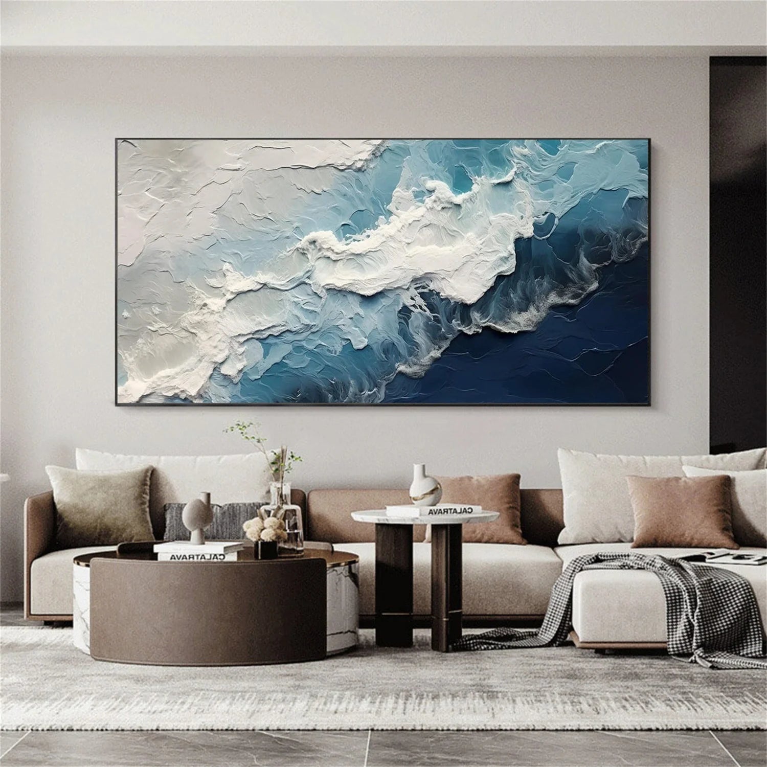 Sea & Sky Abstract Textured Wall Art #MS274