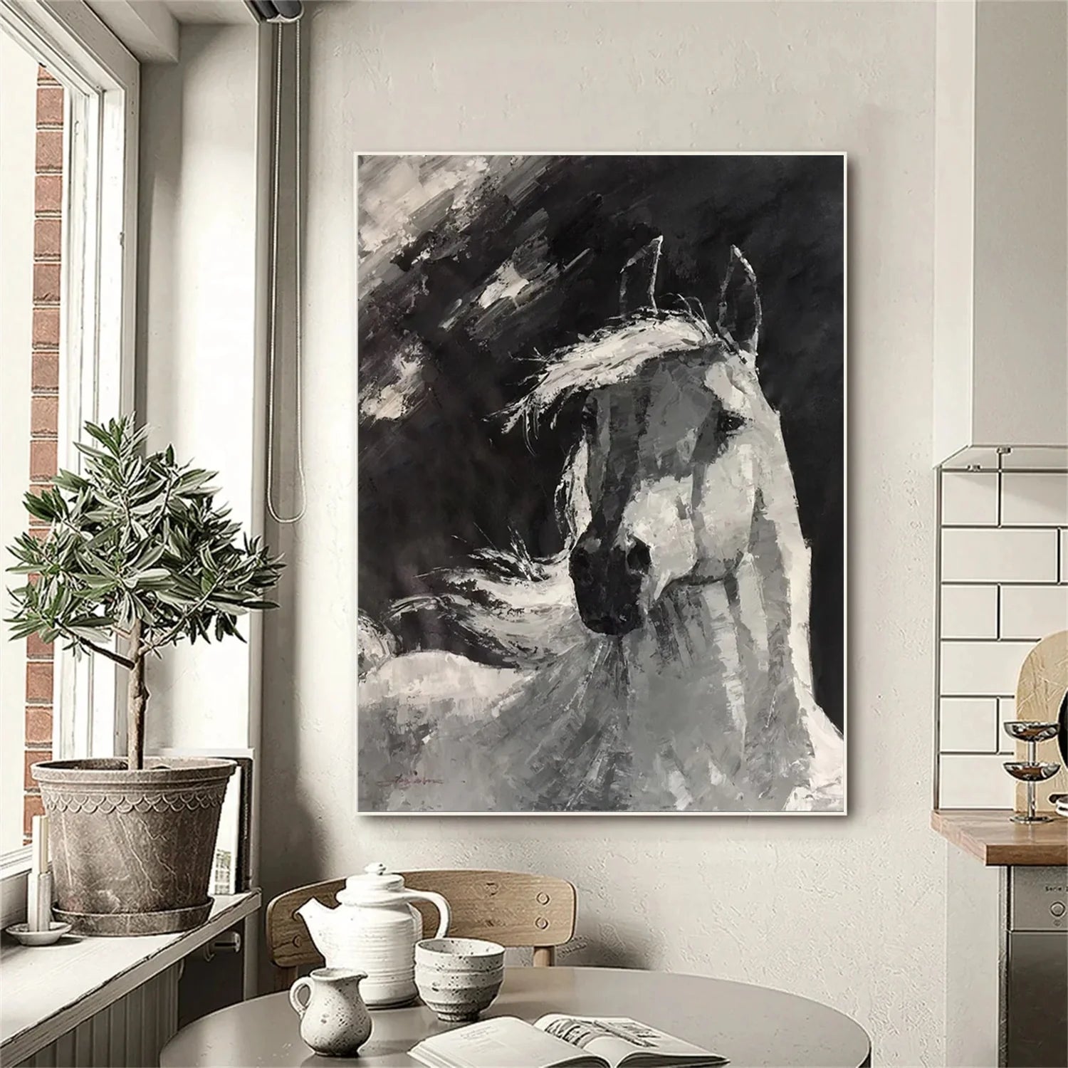 Abstract Animal Horse Wall Art #AL118