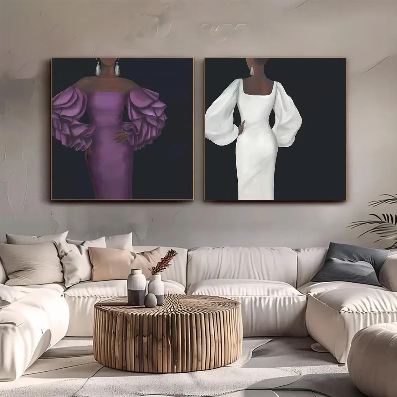 Abstract Portrait Wall Art Set of 2 #AP065