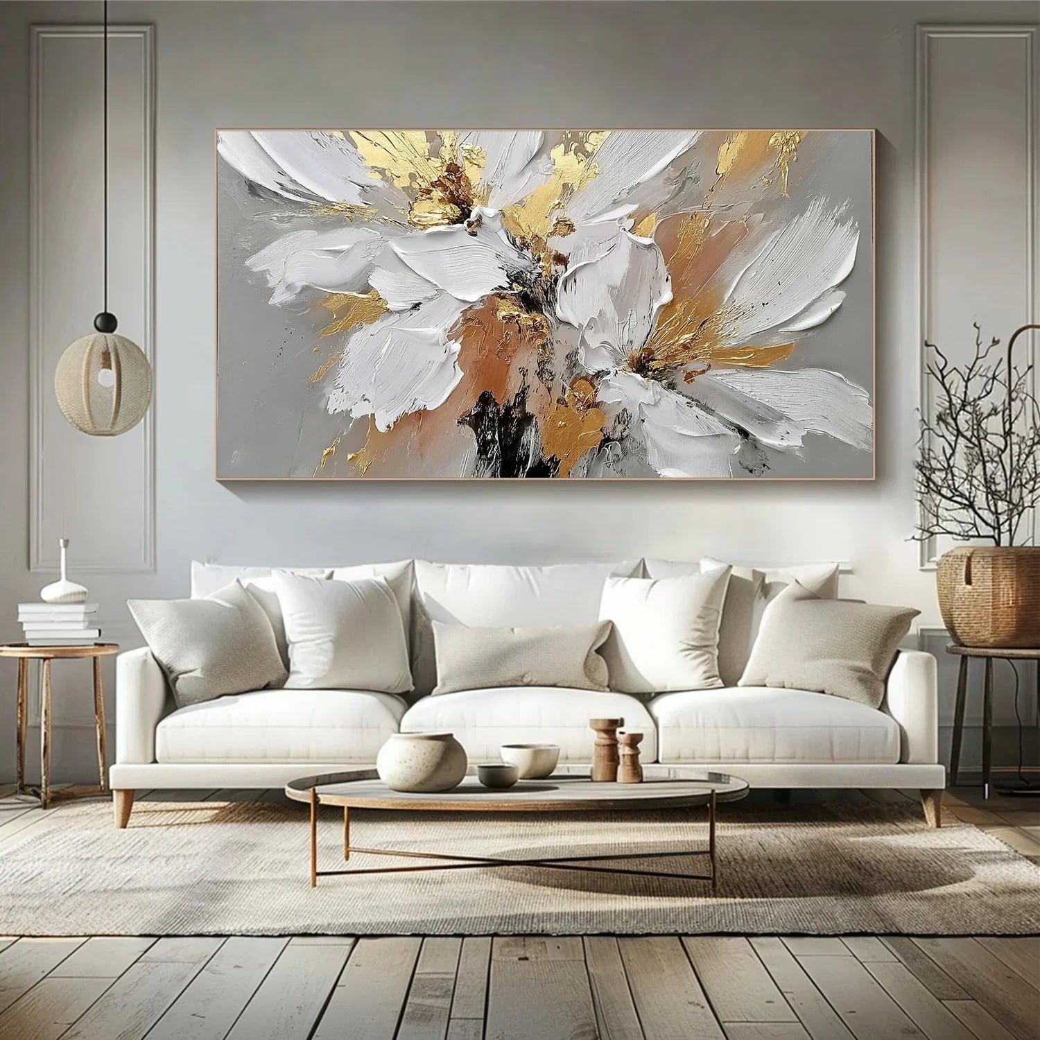 Flower & Tree Abstract Textured Wall Art #ML225