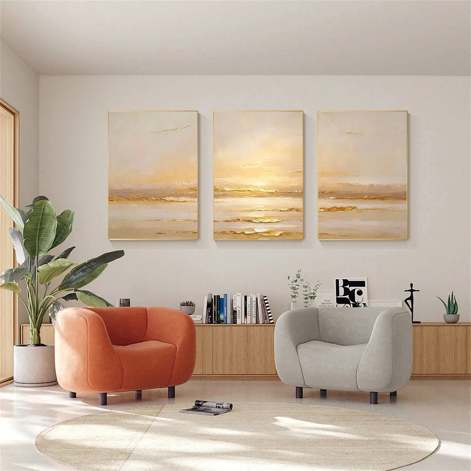 Sea & Sky Abstract Wall Art Set of 3 #MS258