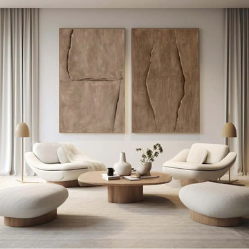 Minimalist Textured Canvas Art Set of 2 #MM377