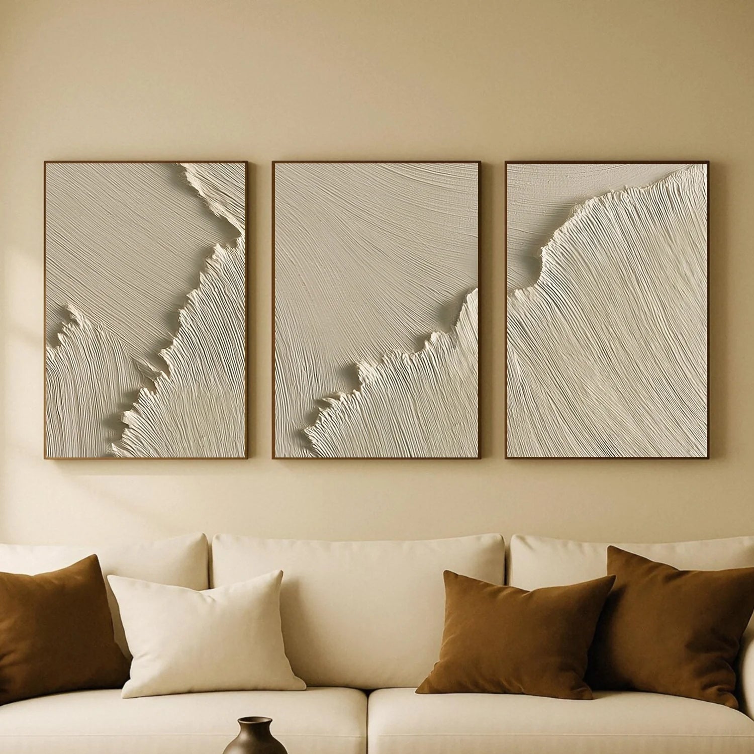 Sea & Sky Minimalist Textured Wall Art Set of 3 #MS249