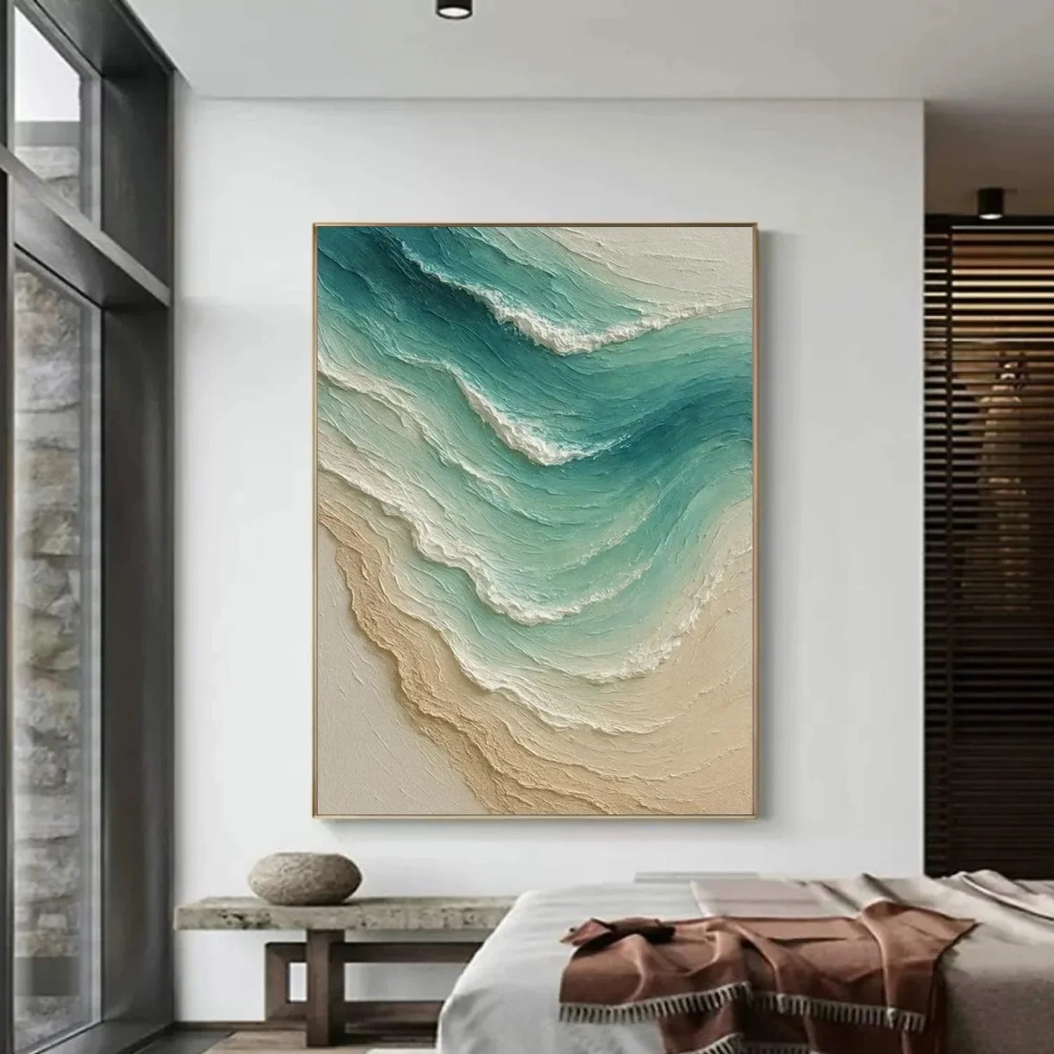 Sea & Sky Abstract Textured Wall Art #MS200