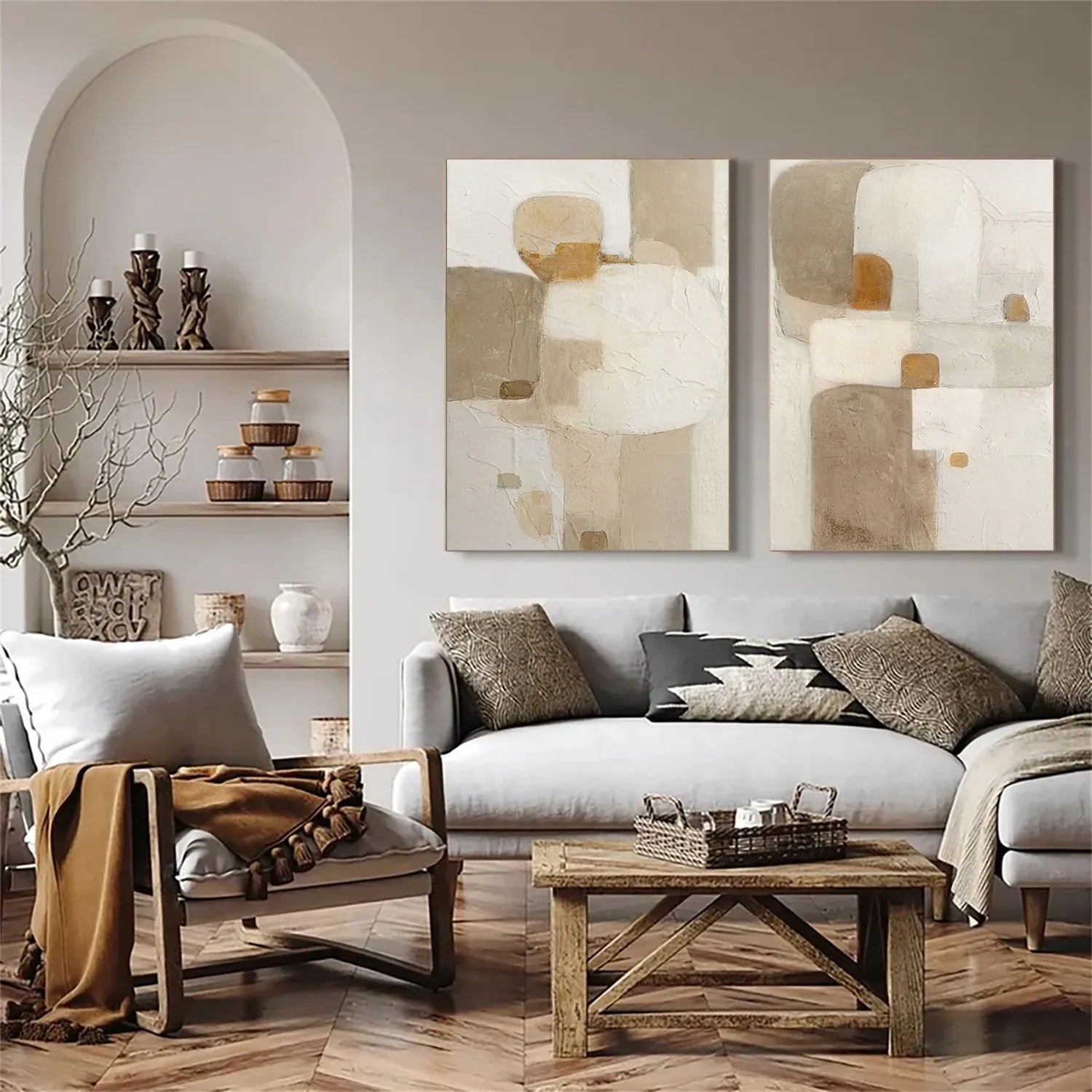 Wabi Sabi Canvas Art Set of 2 #WS686