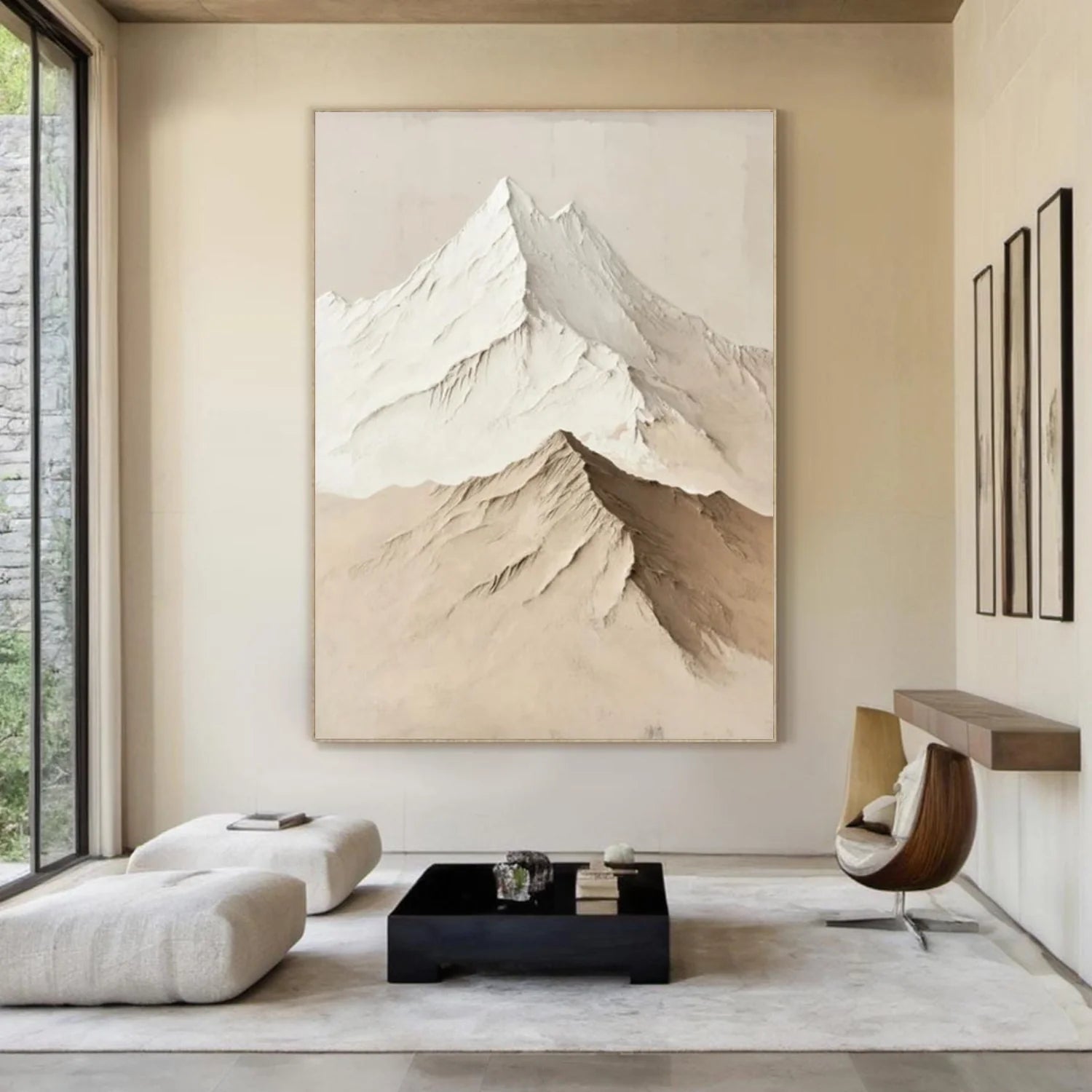 Minimalist Mountain Textured Canvas Art #MM351