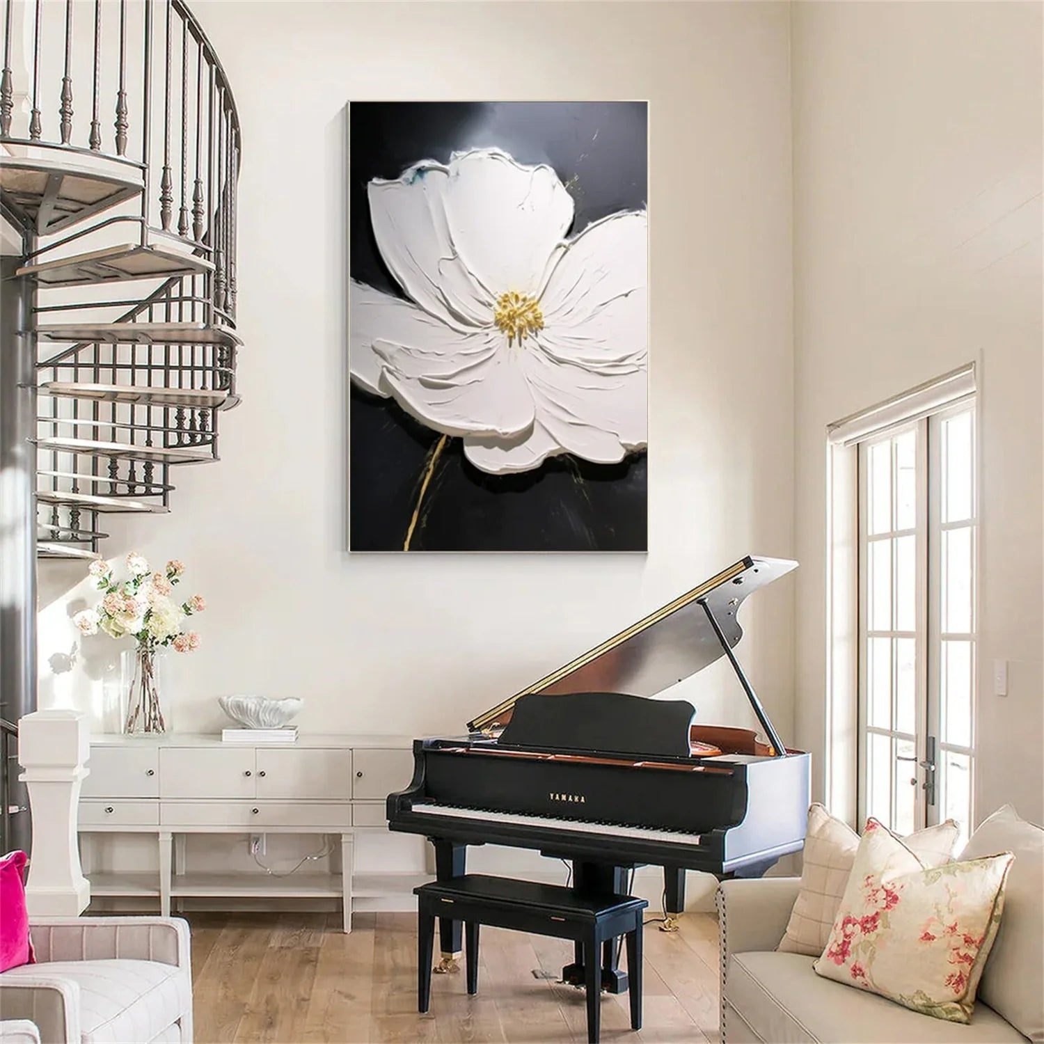 Flower & Tree Abstract Textured Wall Art #ML131