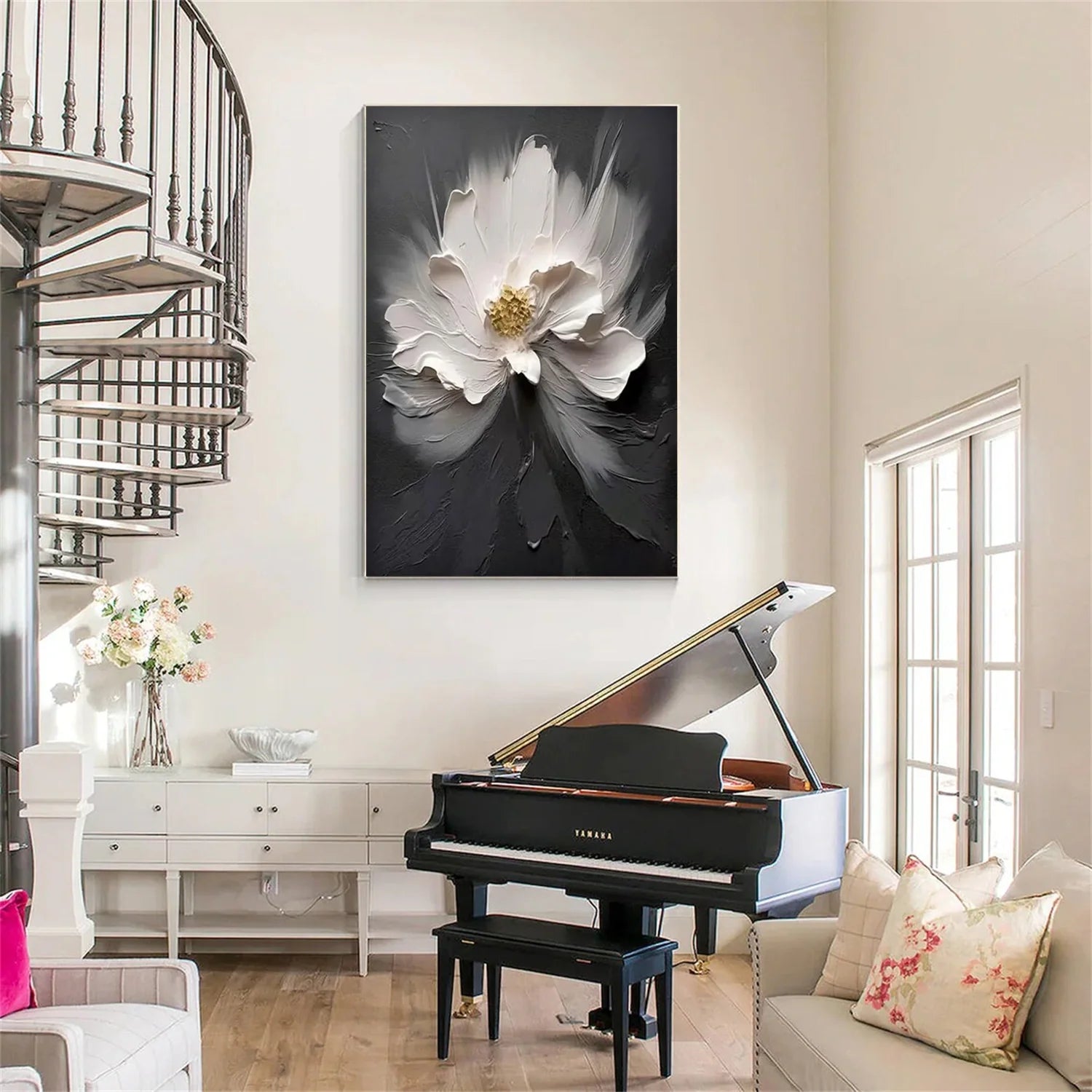 Flower & Tree Abstract Textured Wall Art #ML132