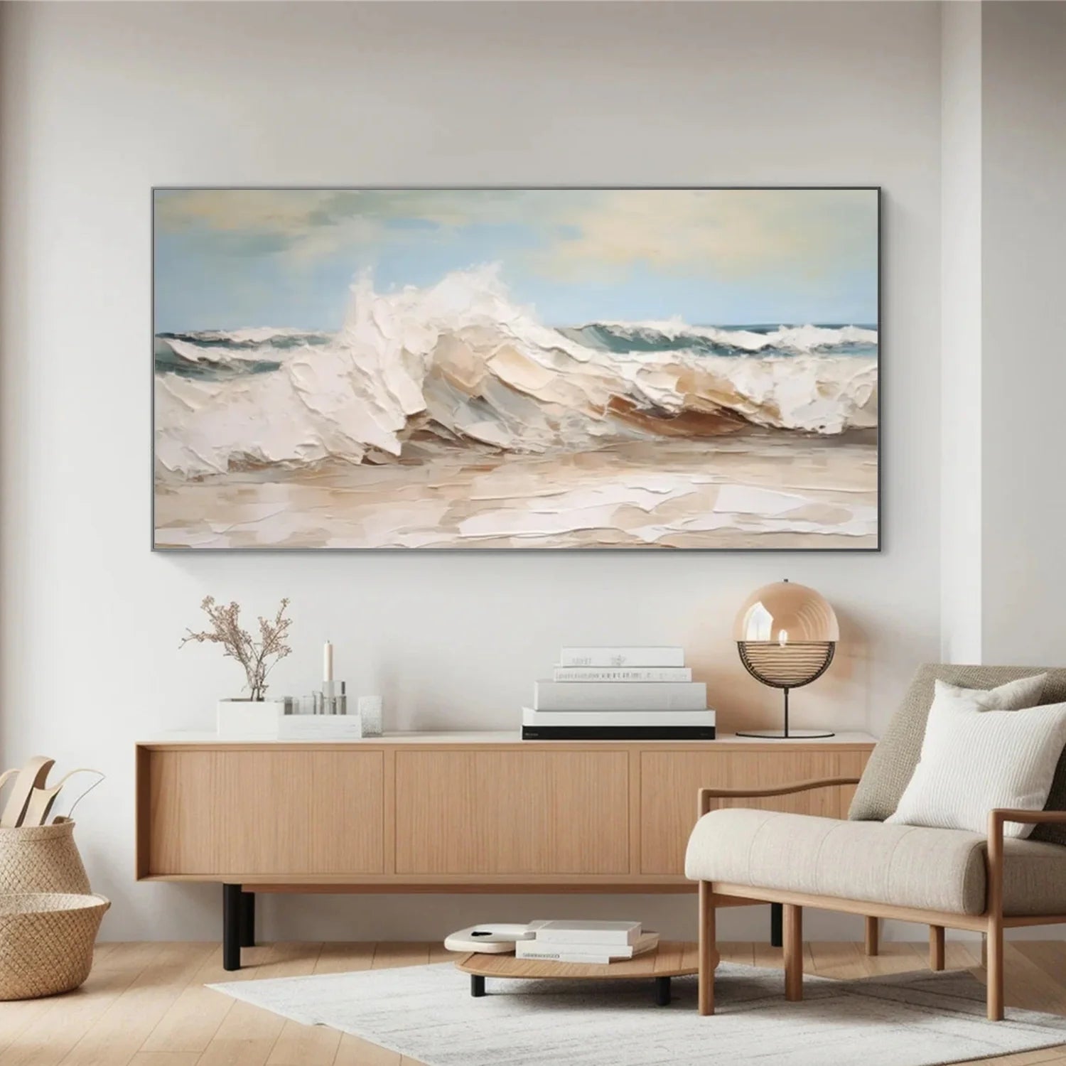 Sea & Sky Abstract Textured Wall Art #MS138
