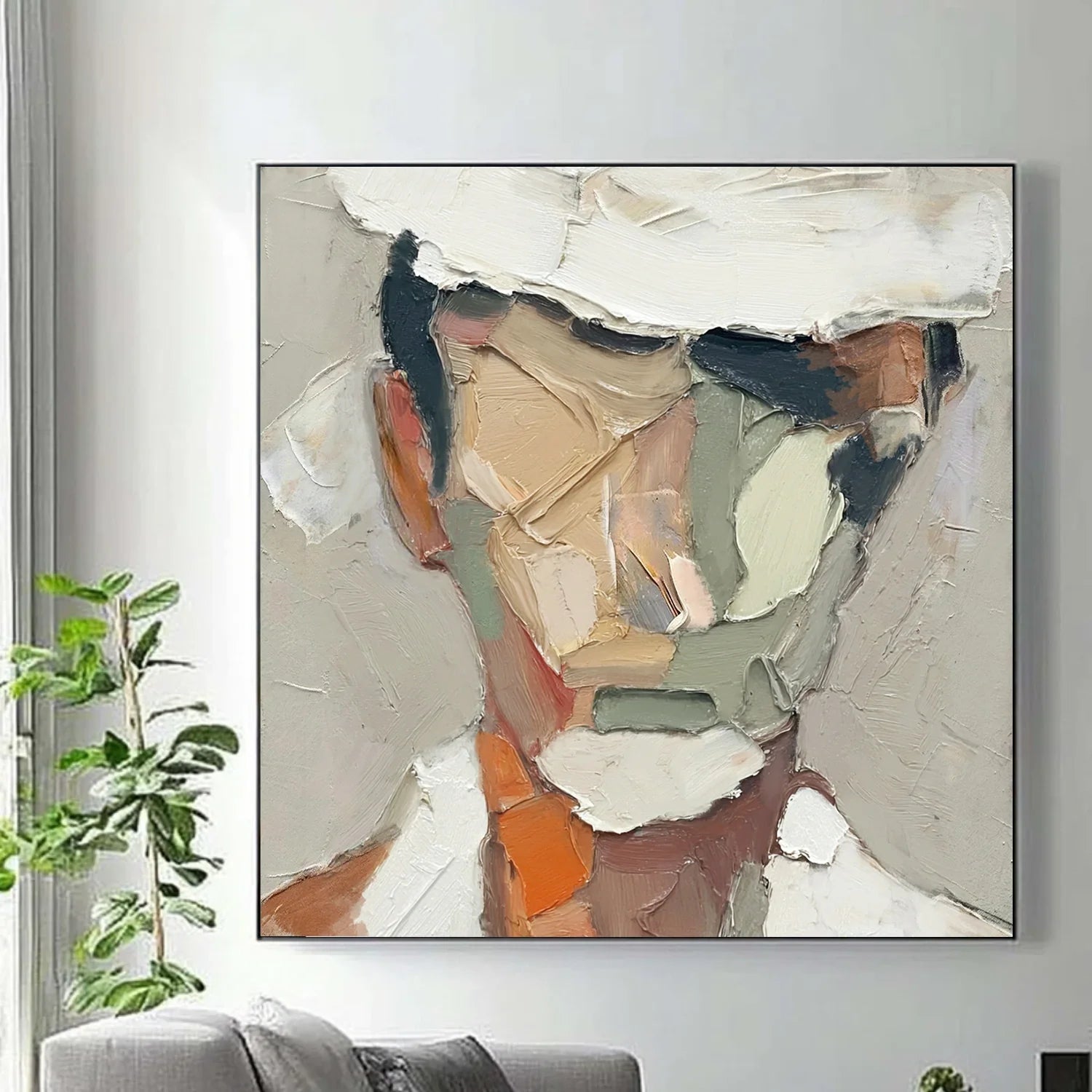 Abstract Portrait Textured Wall Art #AP127