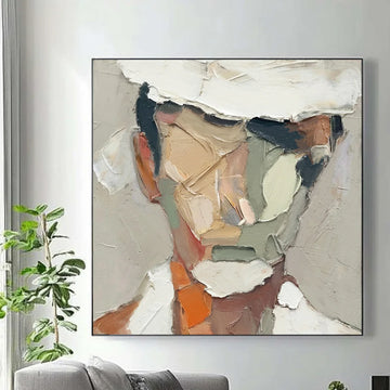 Abstract Portrait Textured Wall Art #AP127
