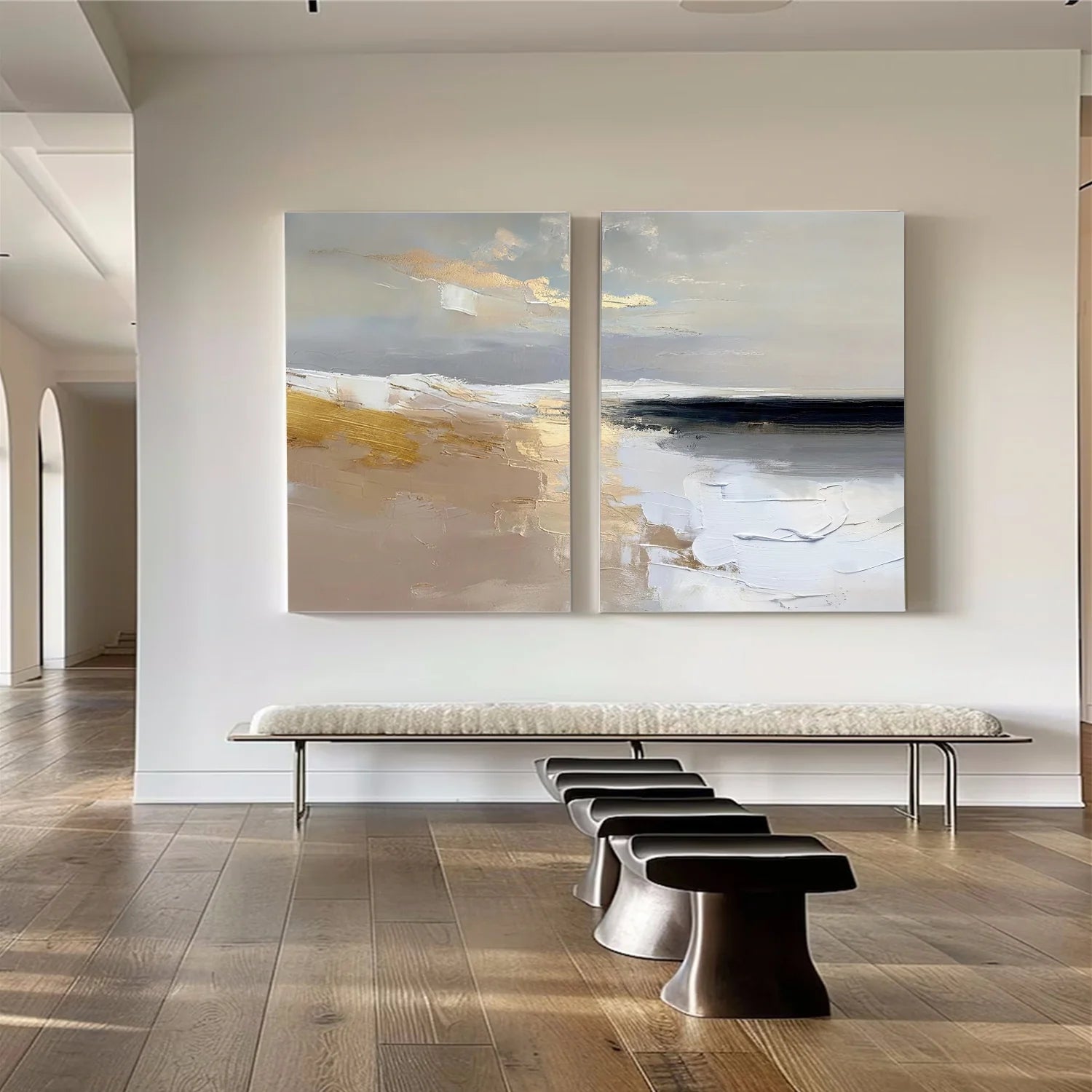 Sea & Sky Abstract Wall Art Set of 2 #MS224
