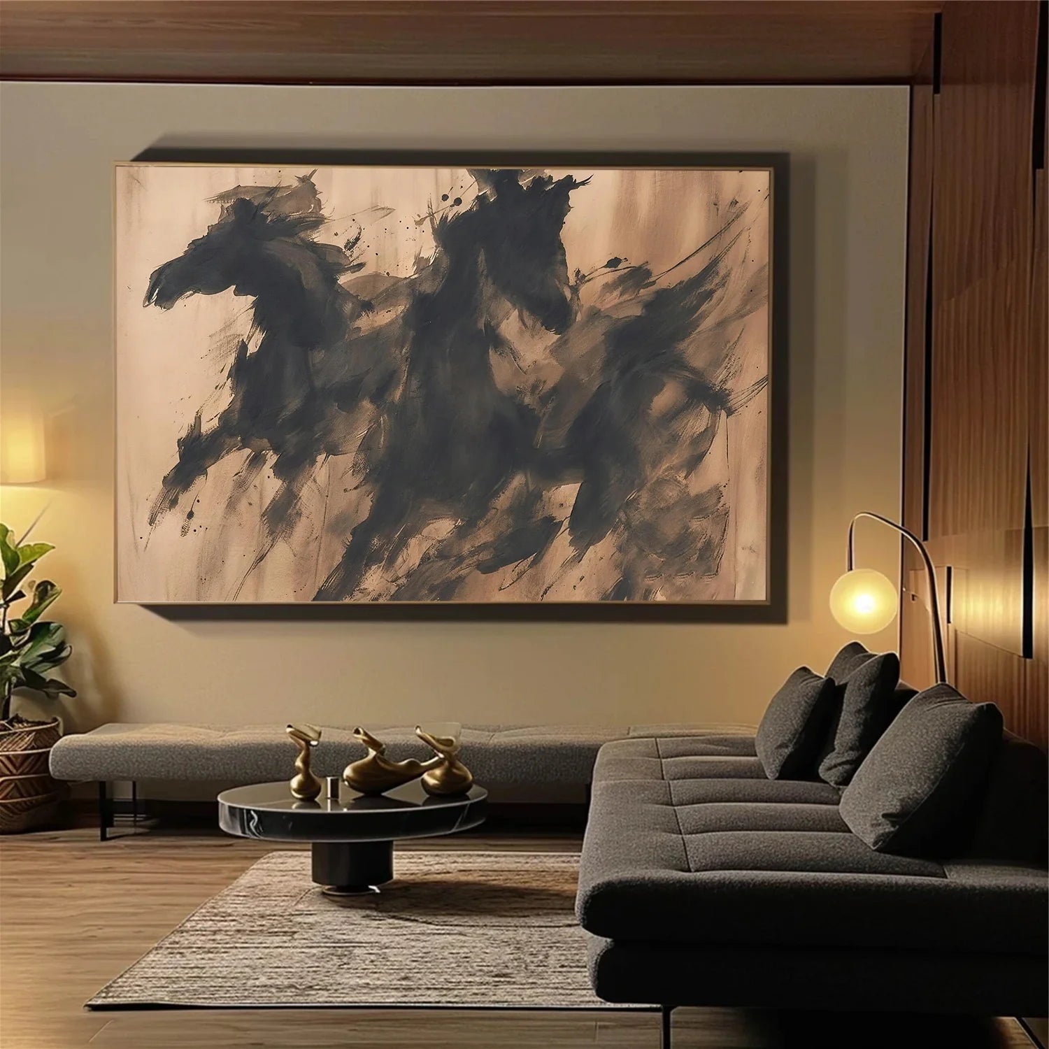 Abstract Animal Horse Wall Art #AL174